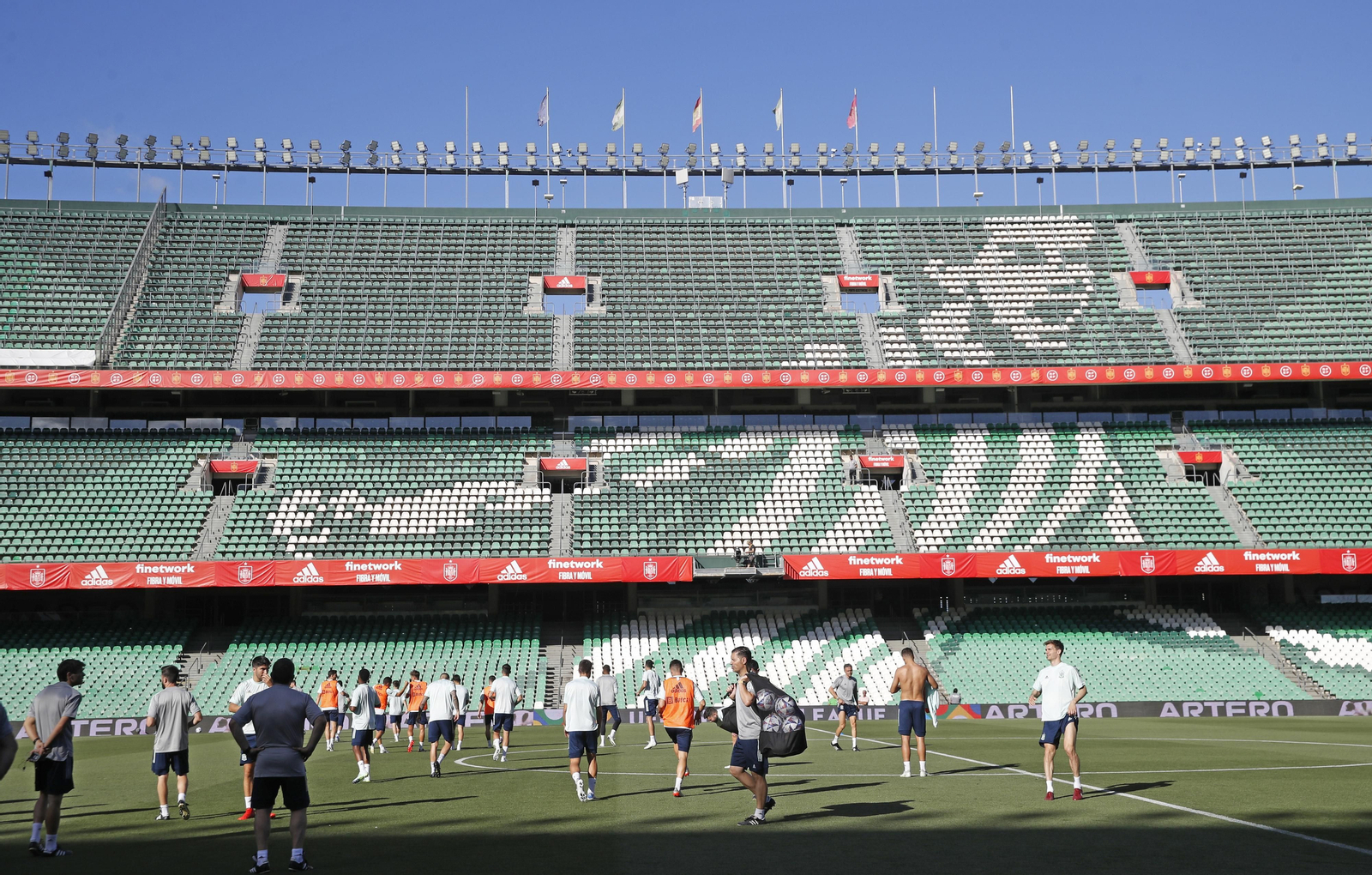 Las imágenes de la selección española en Sevilla