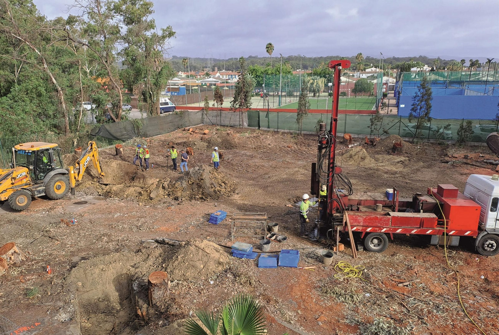 Obras en la nueva depuradora de San Roque-Los Barrios.