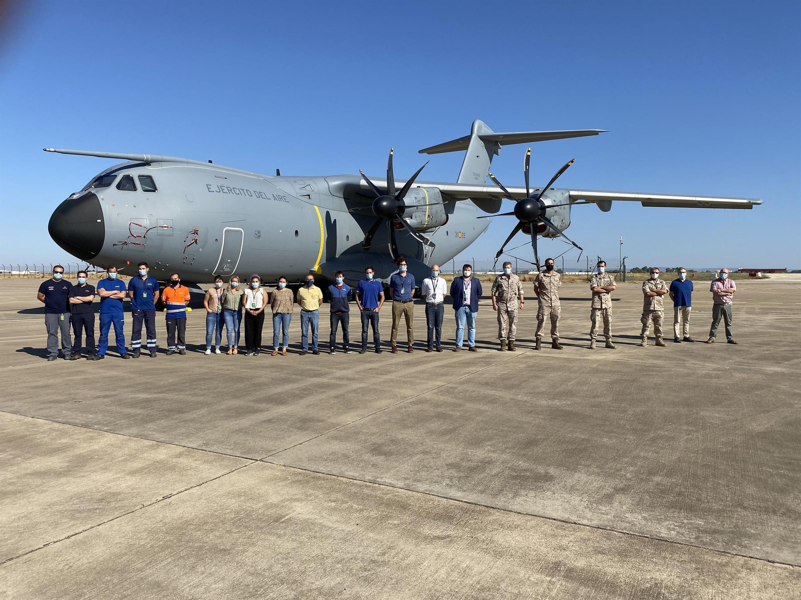 Un A400M en la Maestranza Aérea de Sevilla.