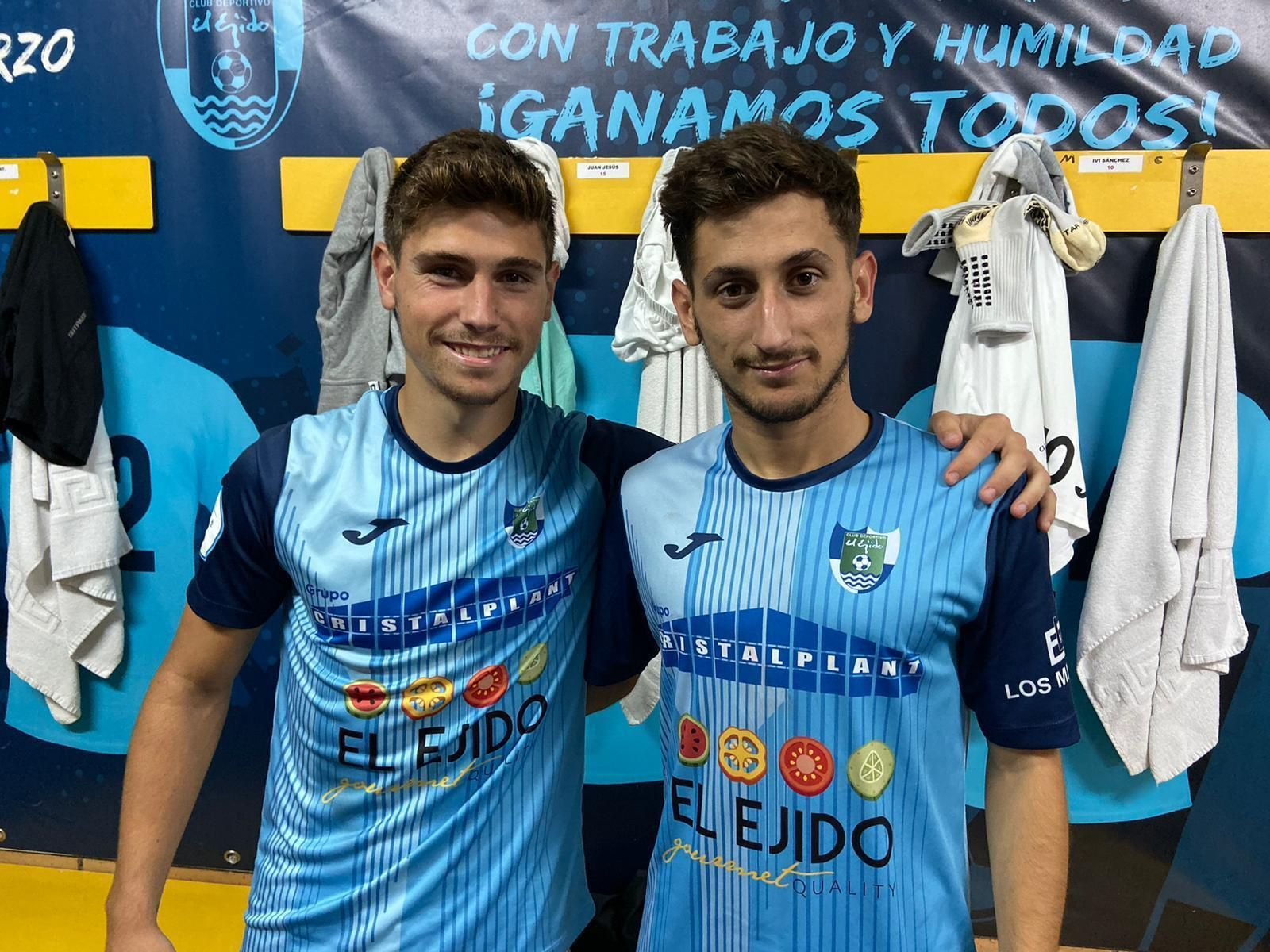 El algecireño Alberto Fuentes y el linense Juanje Argüez, del CD El Ejido