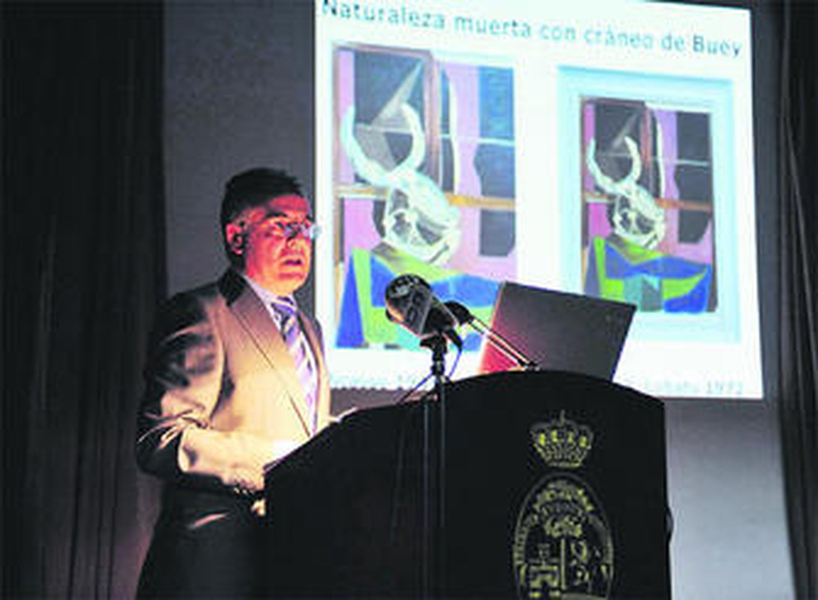 Lobato, en un momento de la conferencia.