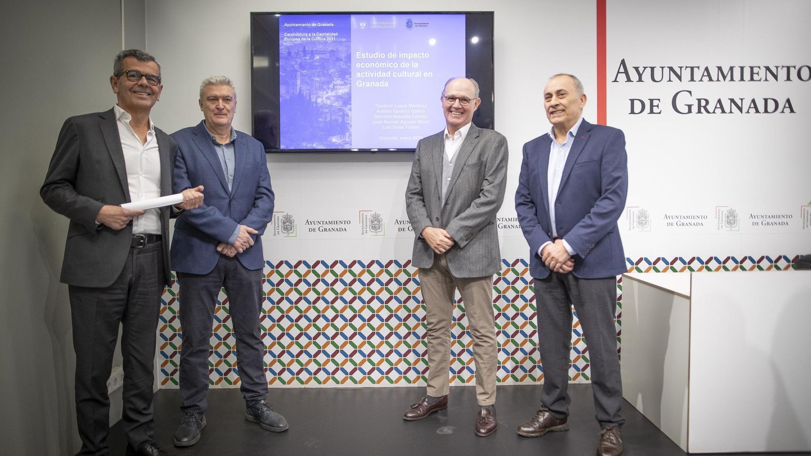 rueda de prensa el Estudio de Impacto Económico de la actividad cultural en Granada