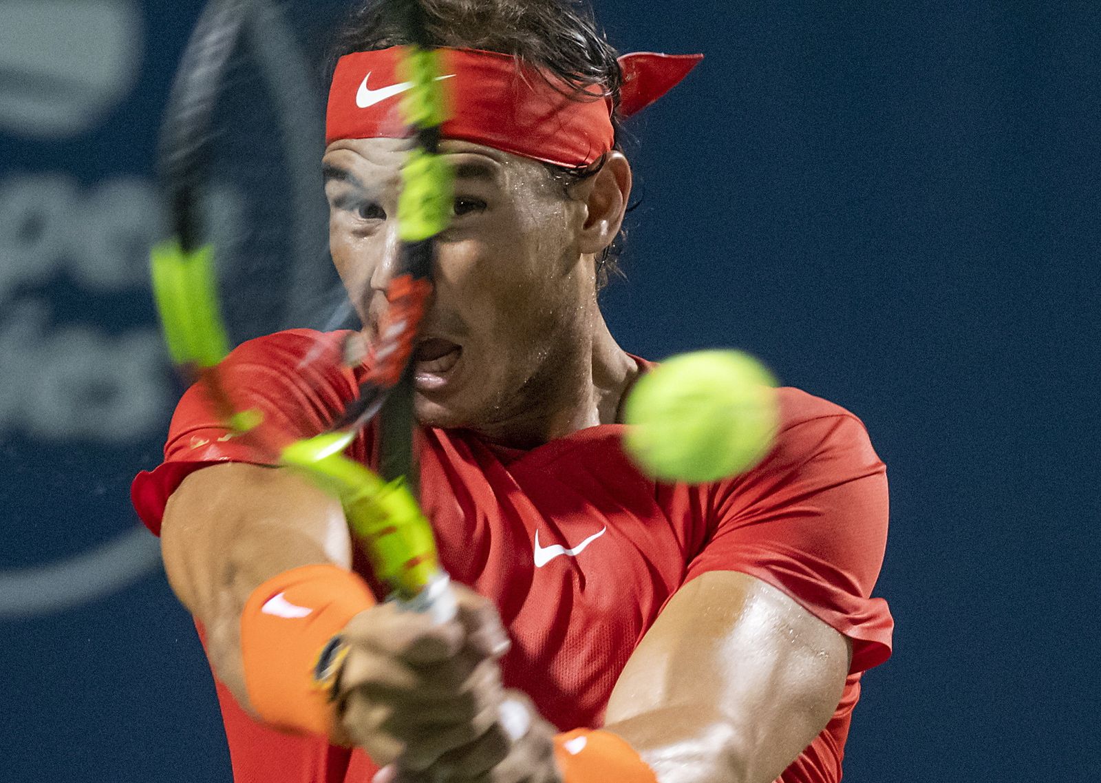 Nadal, durante el partido contra el ruso