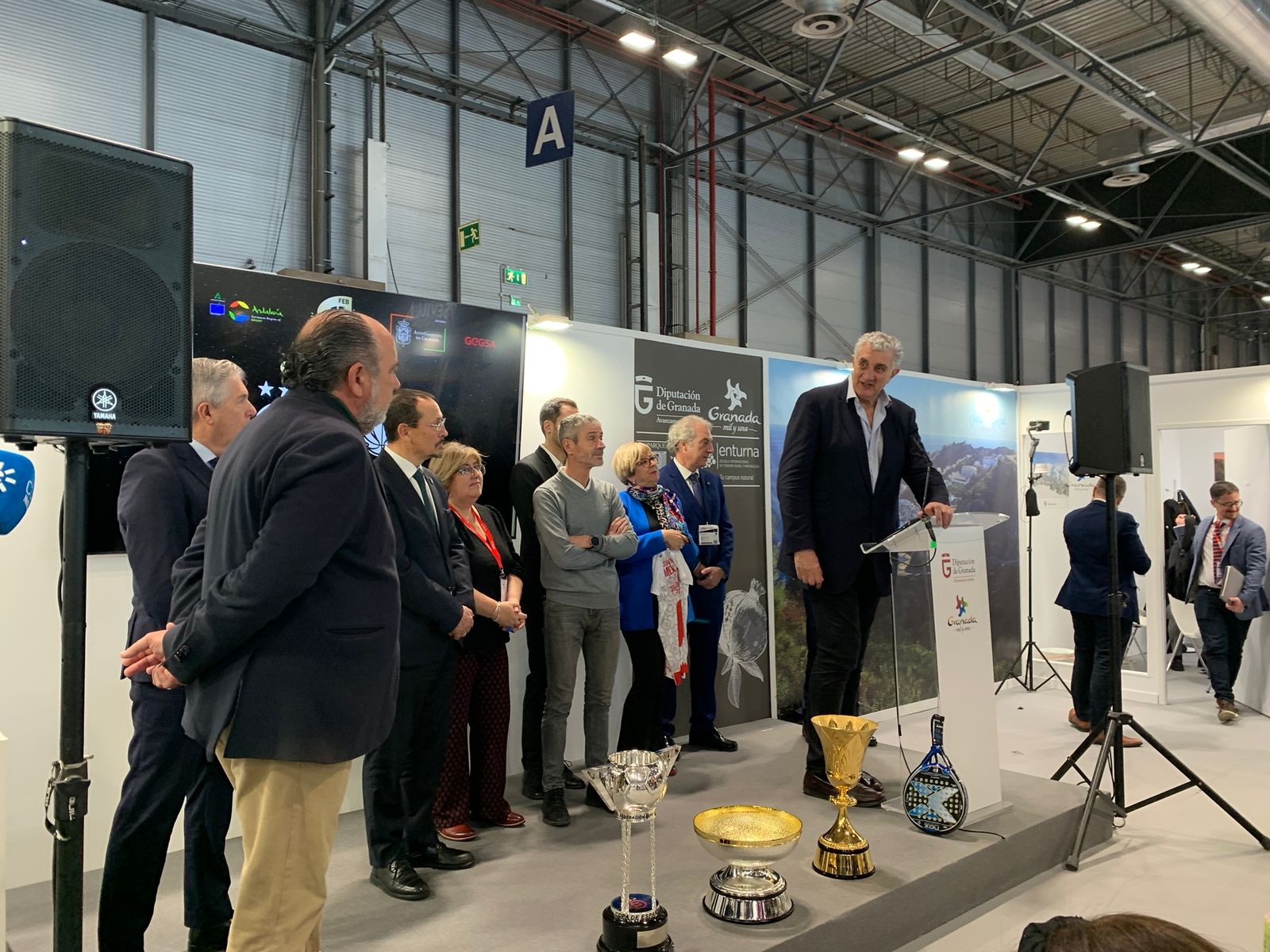 Momento de la presentación del calendario deportivo de Granada en Fitur.