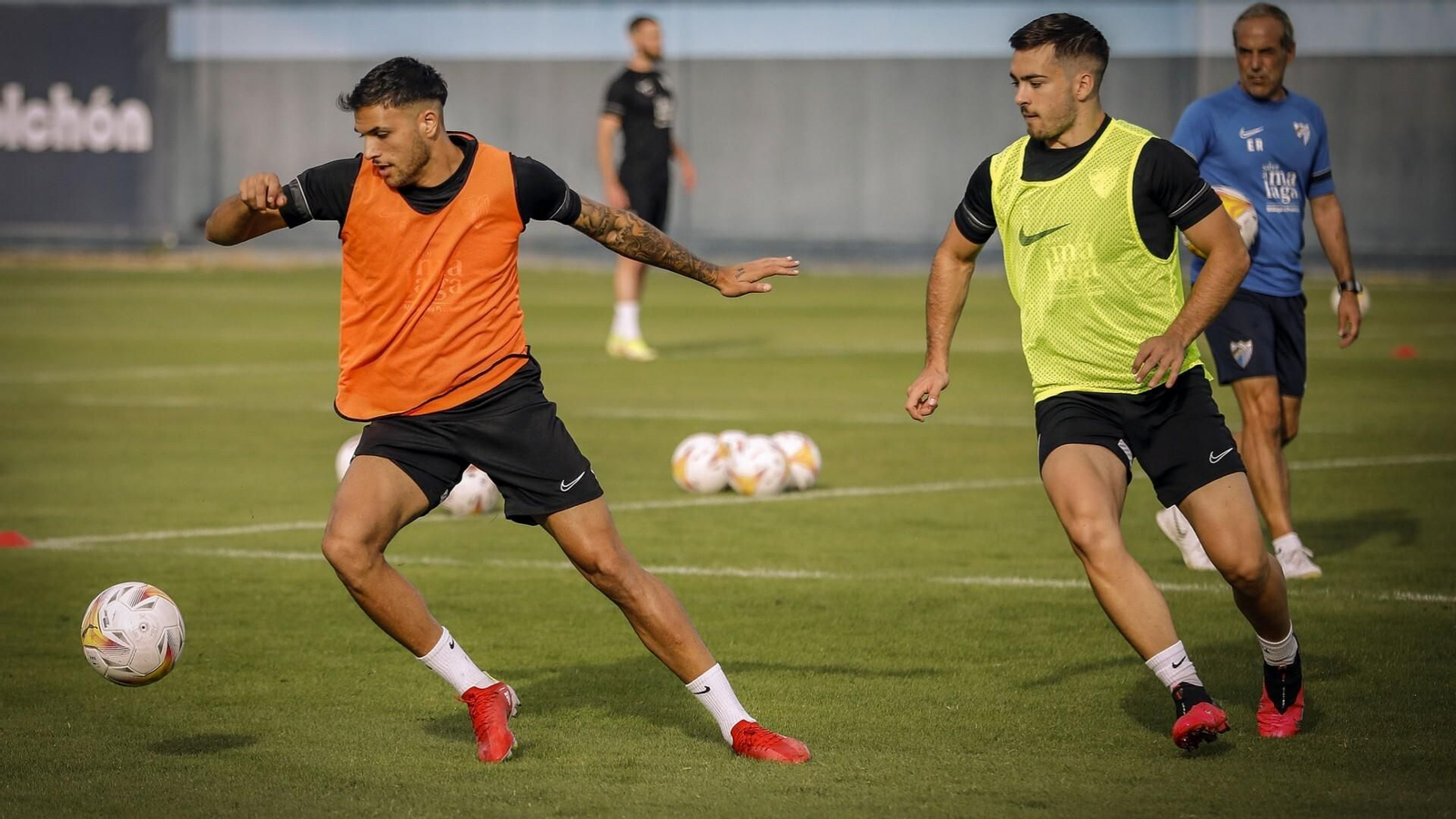 Antoñín y Ramón, entrenando.