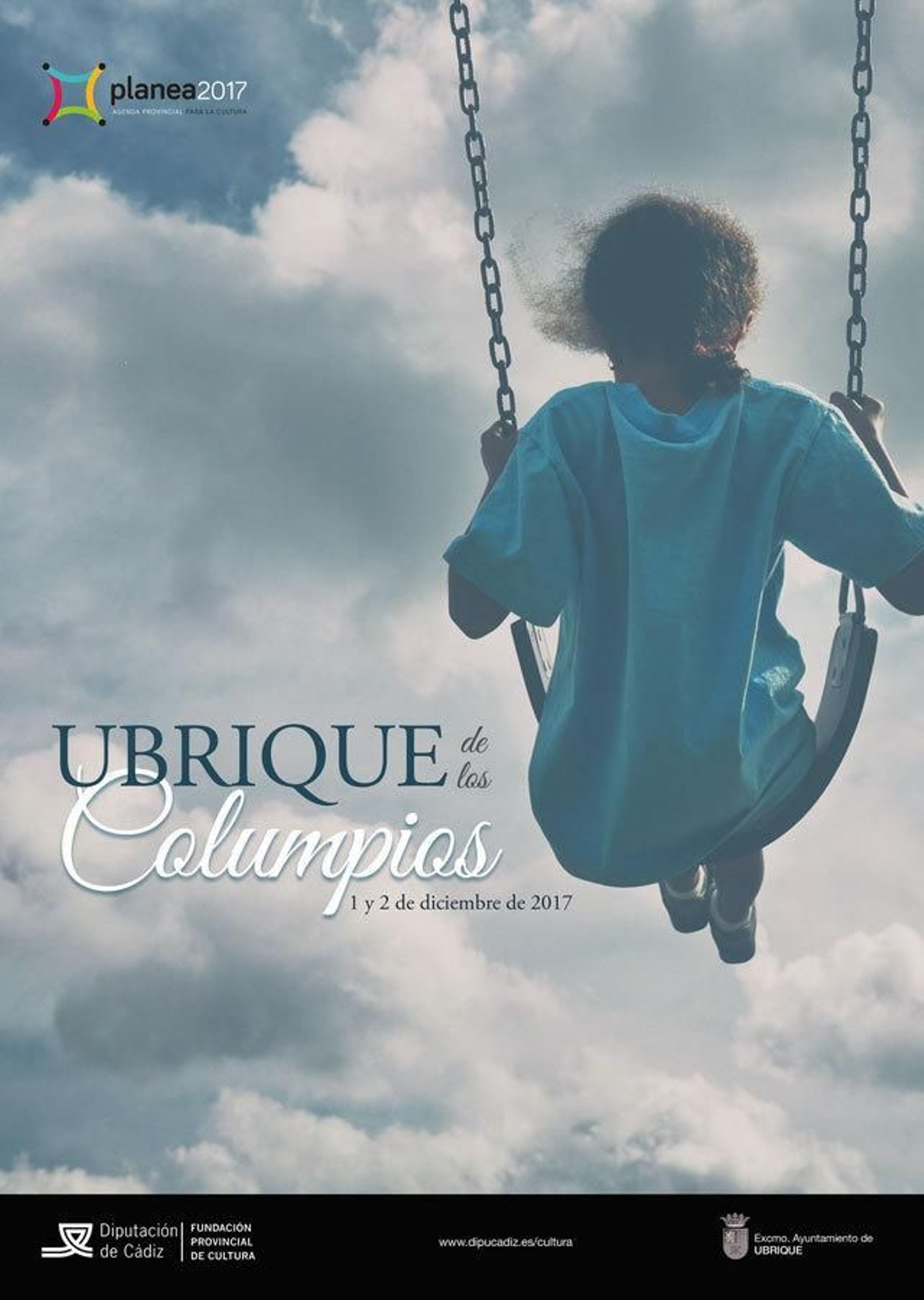 Cartel de Ubrique de los columpios.