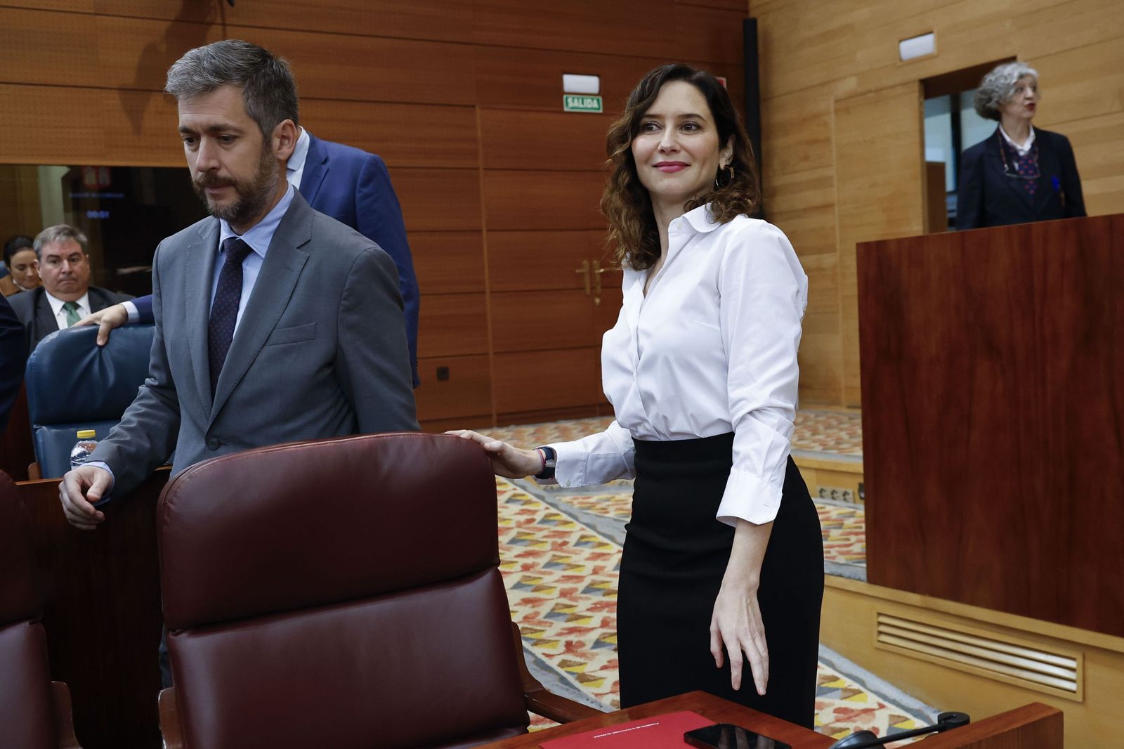 Isabel Díaz Ayuso, en la sesión de control de la Asamblea de Madrid.