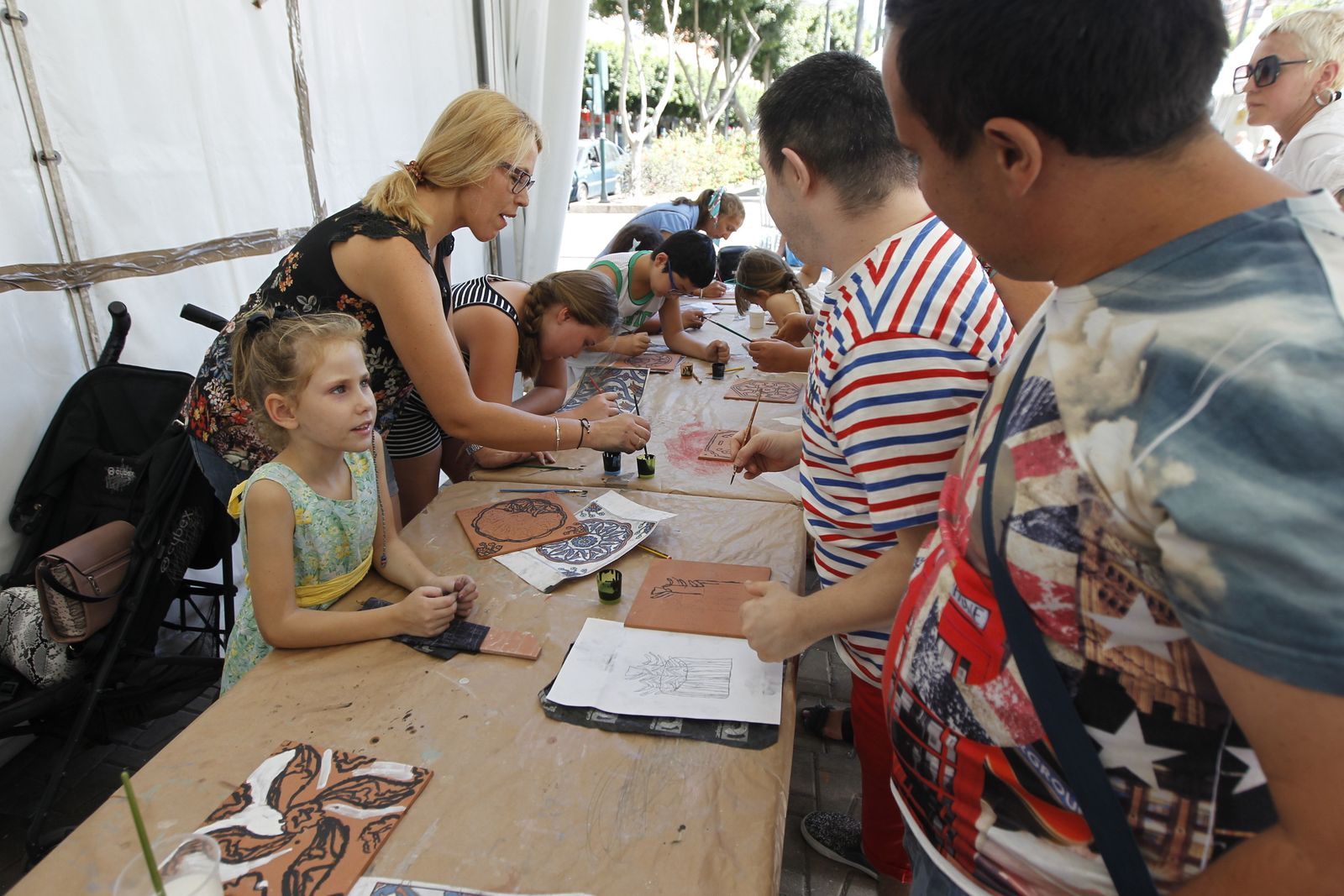 Taller cuerda-seca alfarería. Feria de Almería 2019