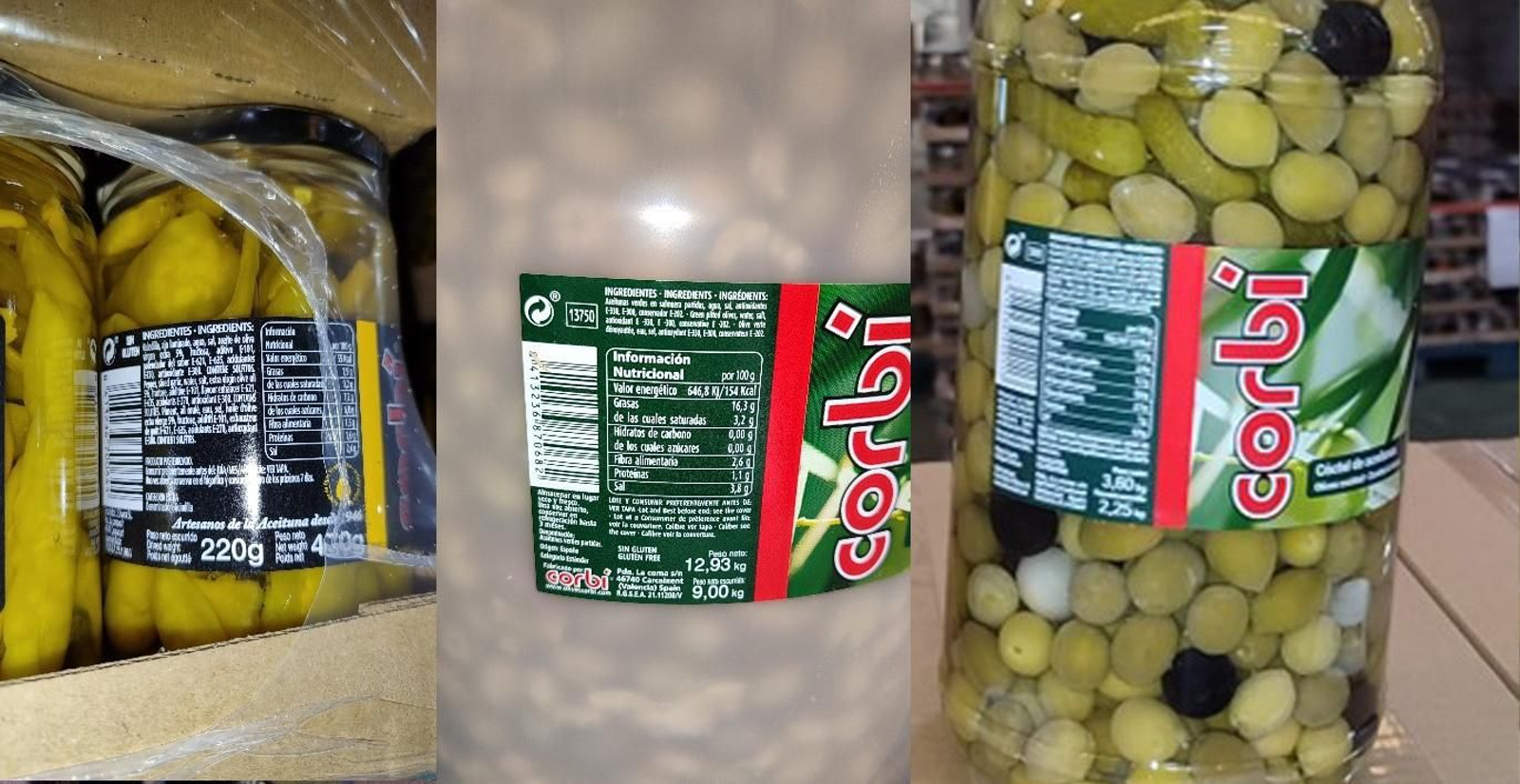 Alerta por comercialización de encurtidos no aptos para consumo procedentes de España