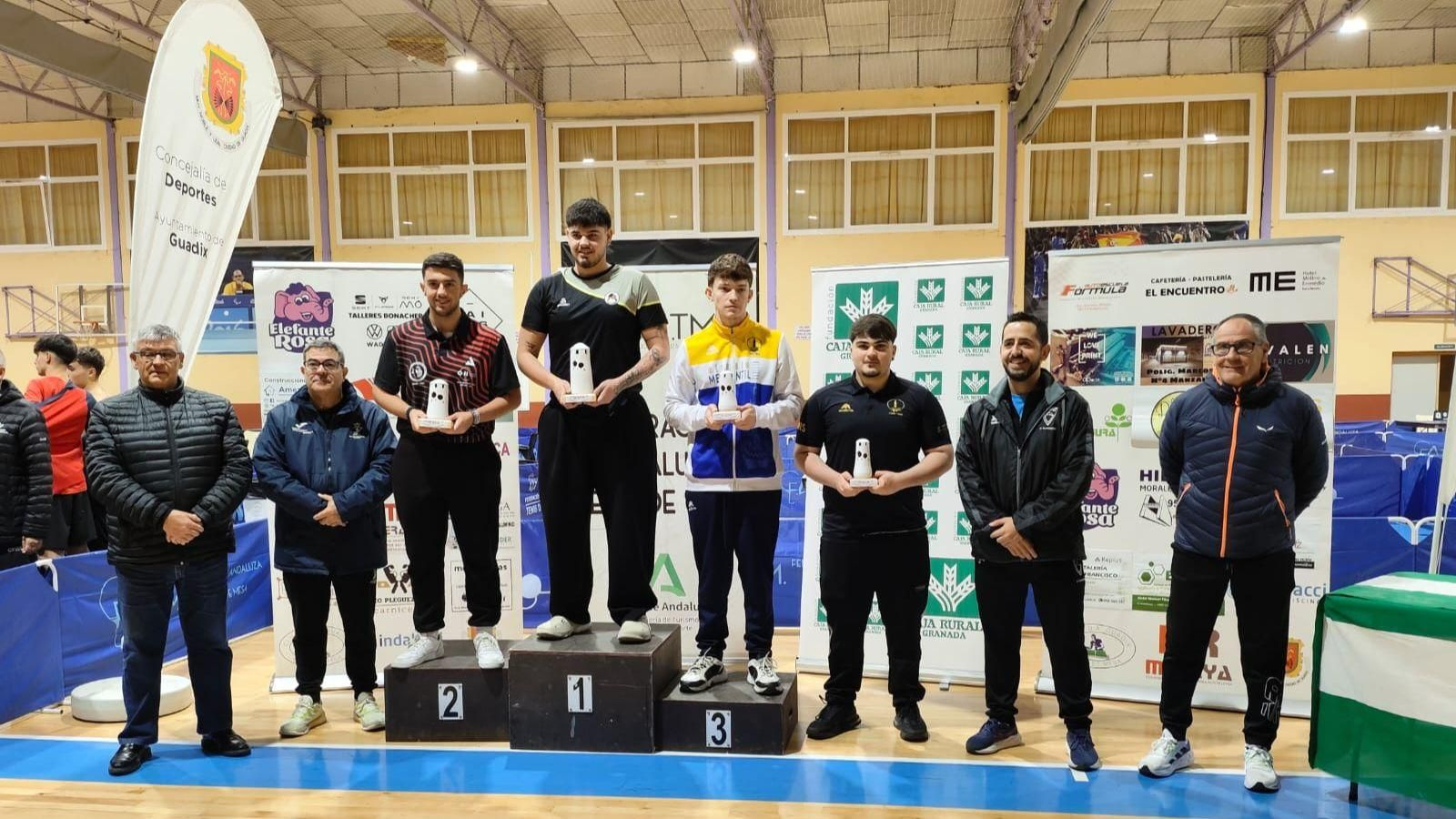 Fran Castillo, en el podio de Guadix.