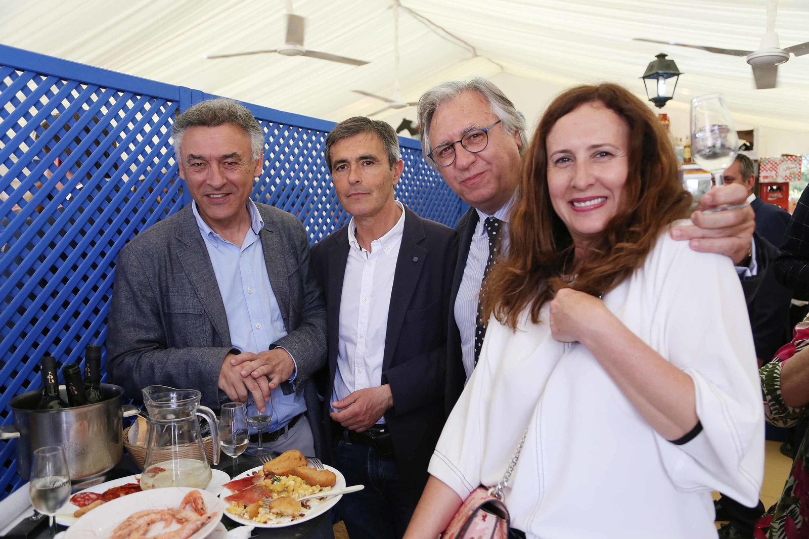 Los delegados territoriales de la Junta Federico Fernández, Ángel Acuña y Remedios Palma y el edil Francisco Camas.