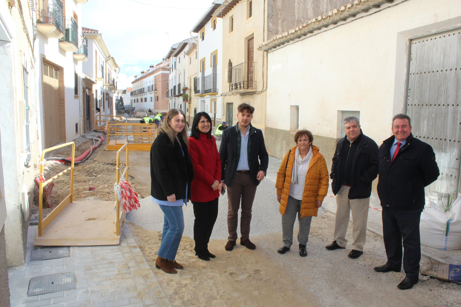 Imagen de la visita a las obras de la subdelegada del Gobierno a Huéscar