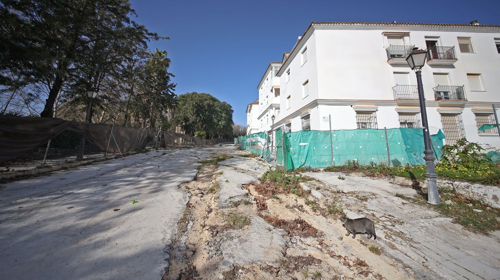 Efectos de los deslizamientos en la barriada de la Verbena.