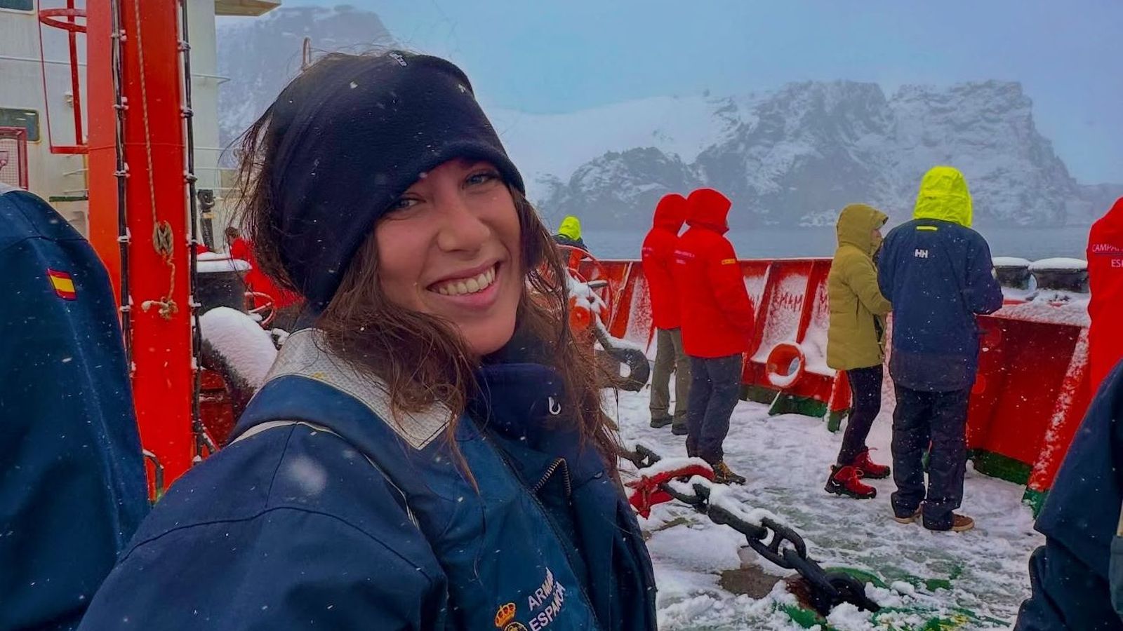 Zhaida García en el Buque de Investigación Oceanográfica 'Hespérides'