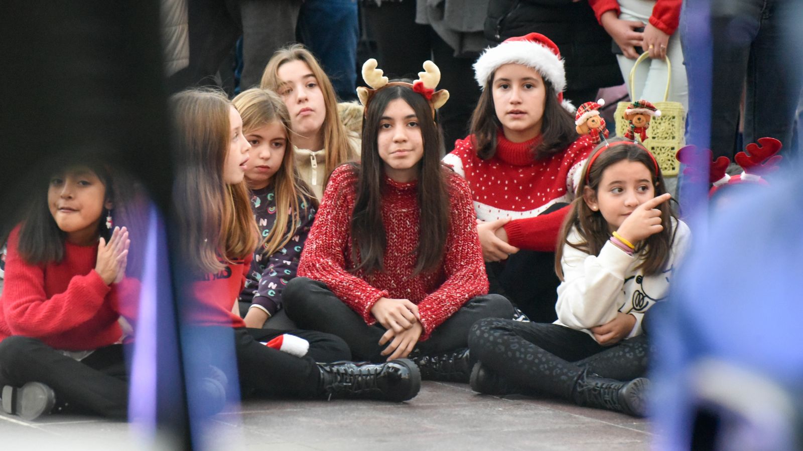 Concierto de Navidad de los alumnos de la Escuela sanchez Verdú en la Plaza Alta