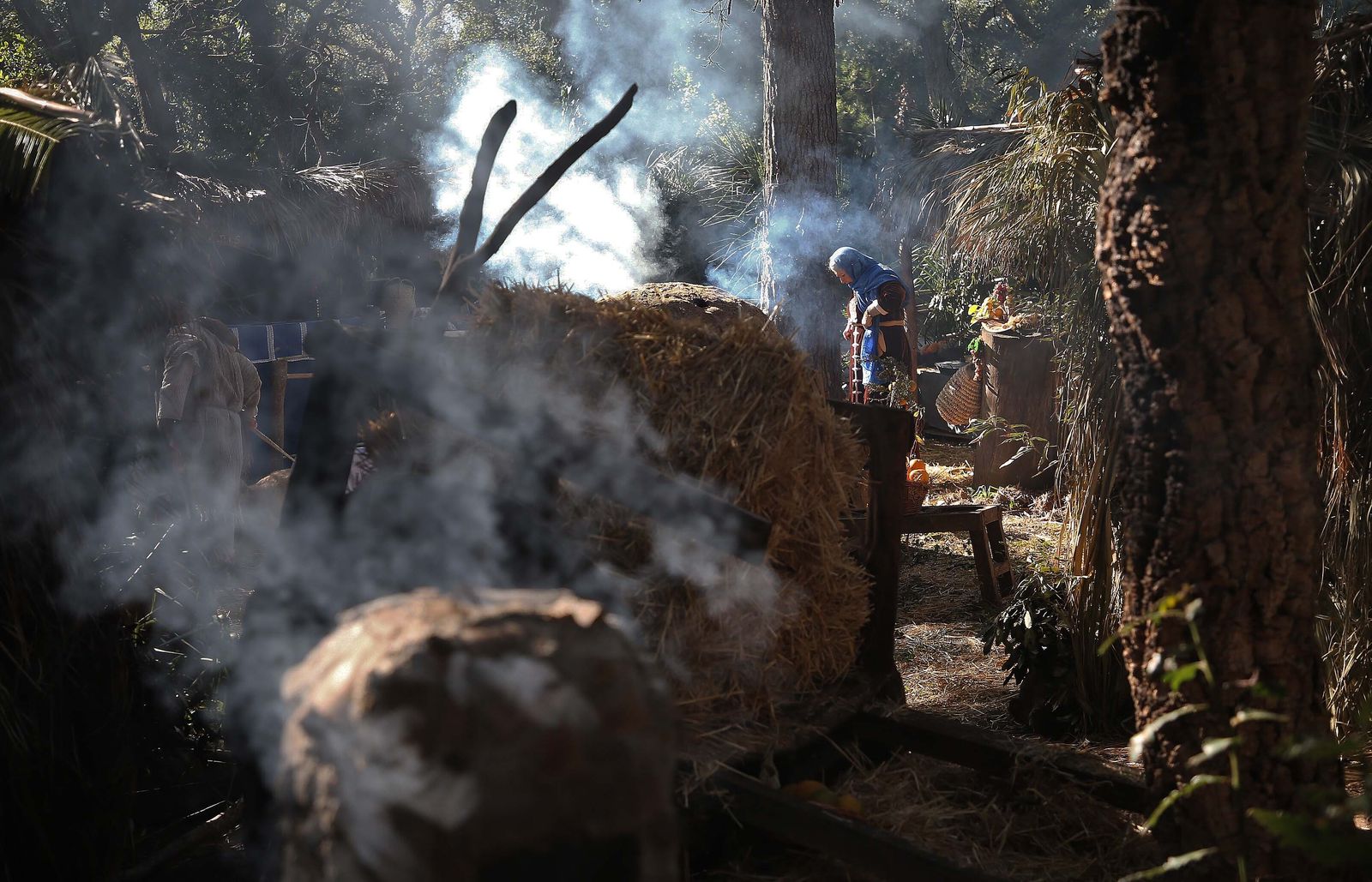 La inauguración del Belén Viviente de Pelayo, en imágenes