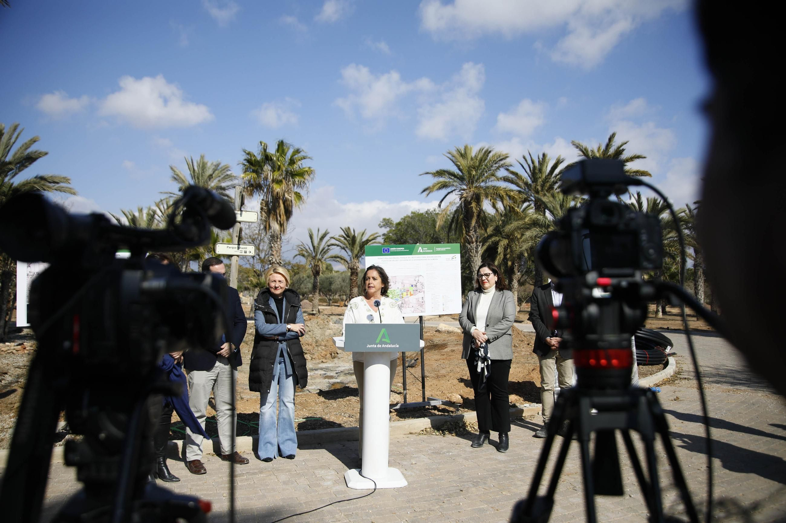 Imágenes de las obras en el parque del Boticario de Almería