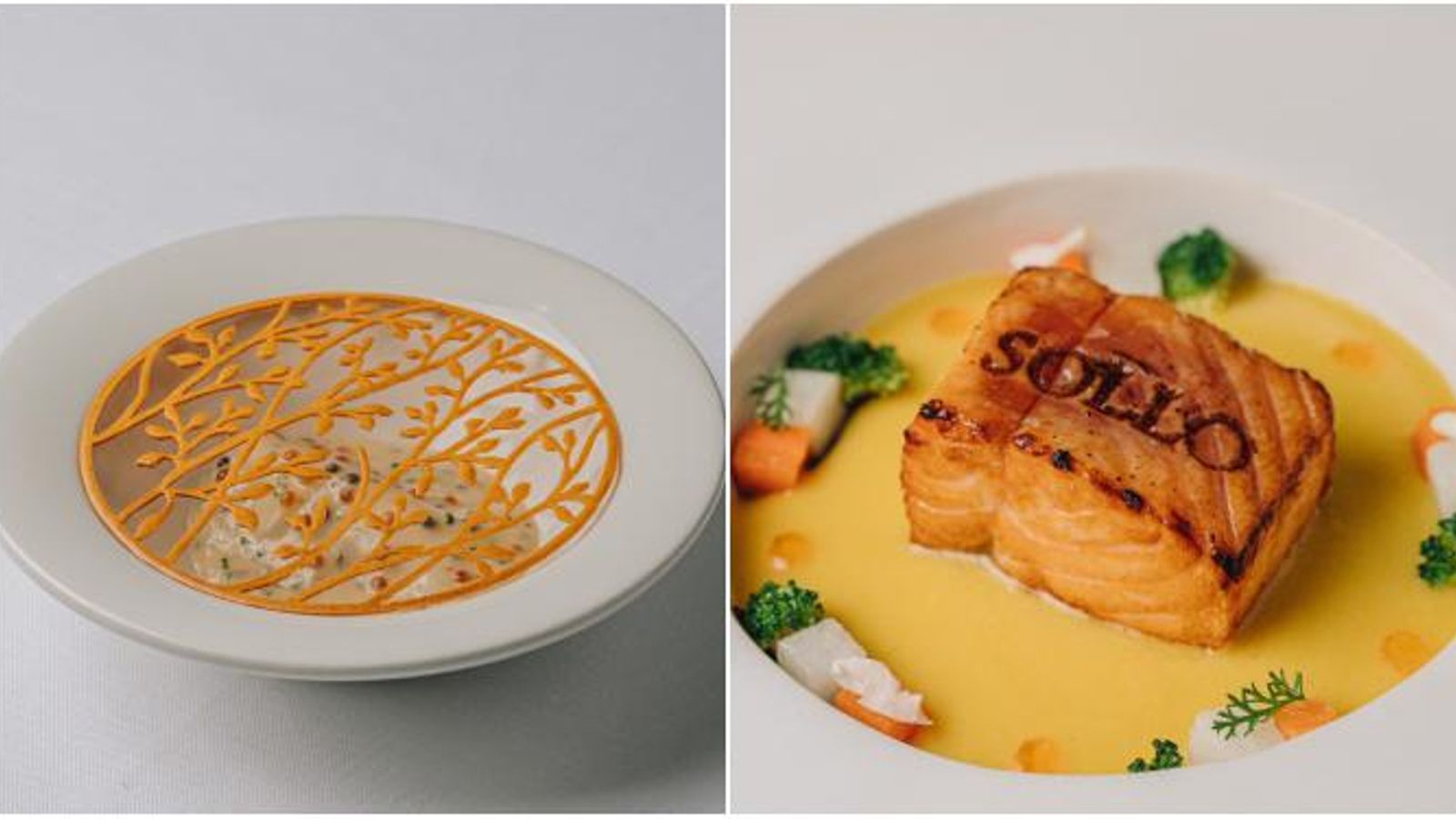 Alguno de los pases del menú degustación de Sollo. Alguno de los pases del menú degustación de Sollo.
