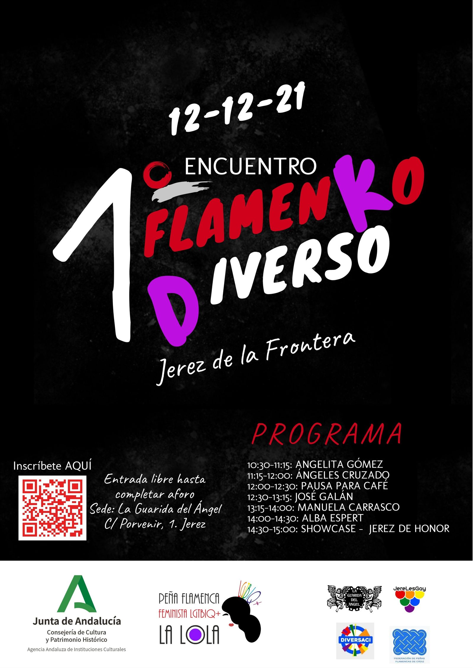 Cartel del I Encuentro Flamenko Diverso.