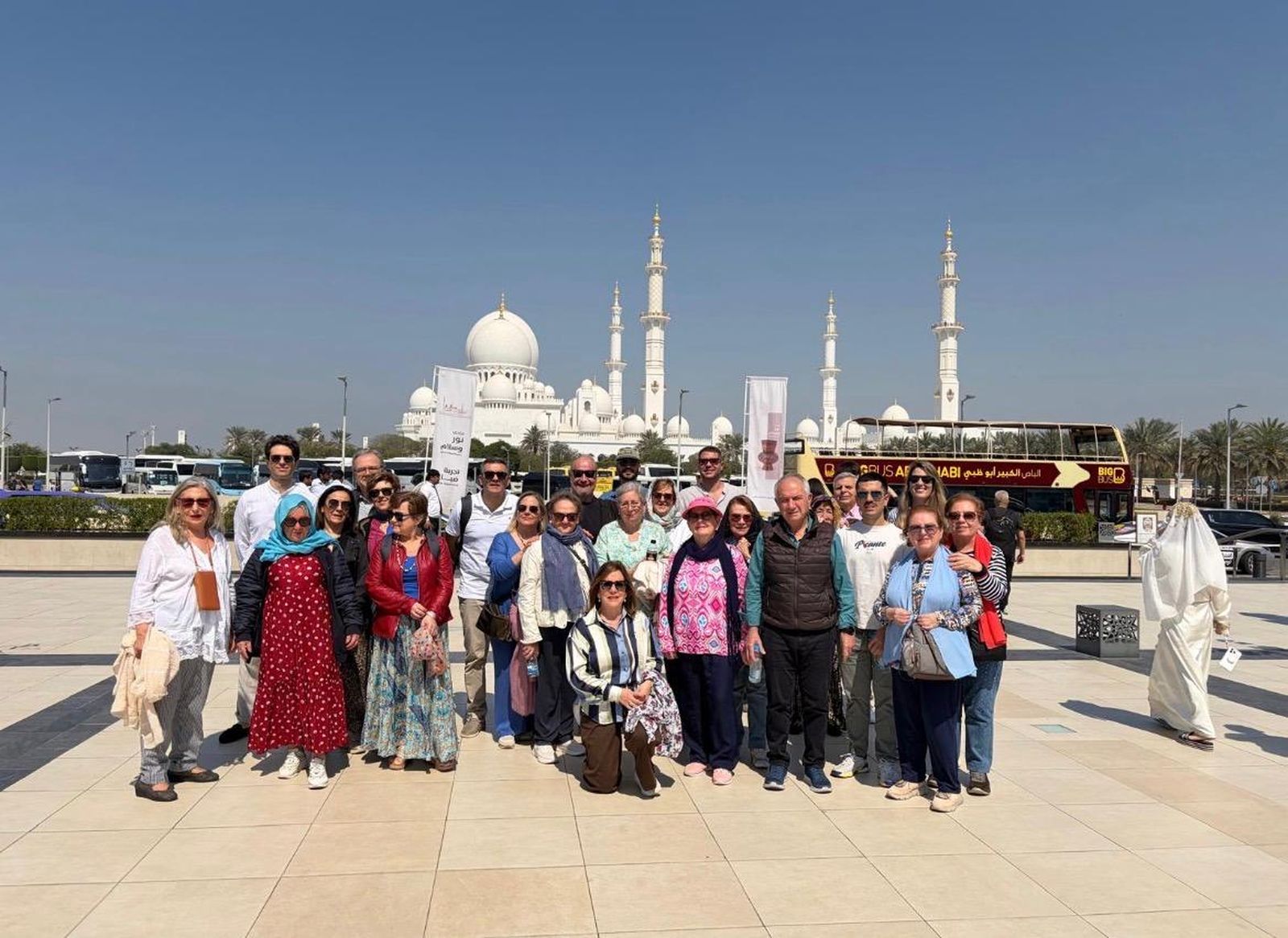 El grupo de turistas cordobeses atrapados en Dubai.