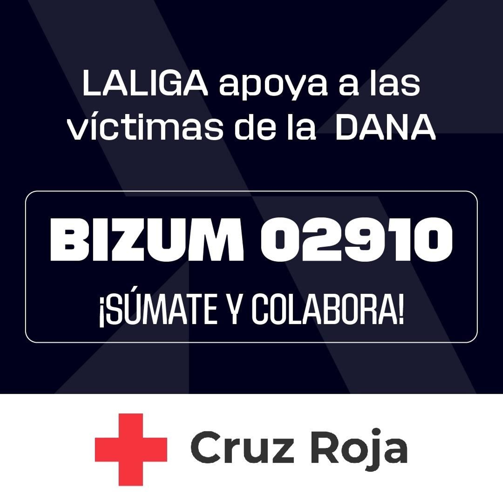 El mensaje de LaLiga como apoyo a las víctimas.