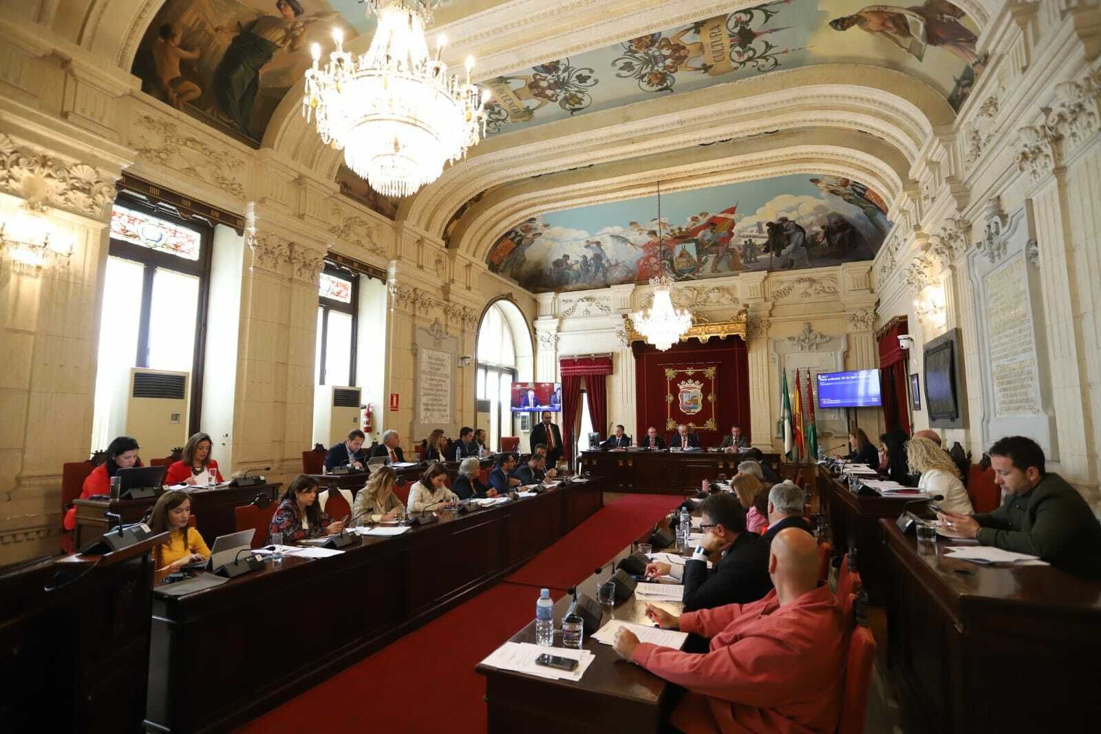 El Pleno del Ayuntamiento de Málaga.