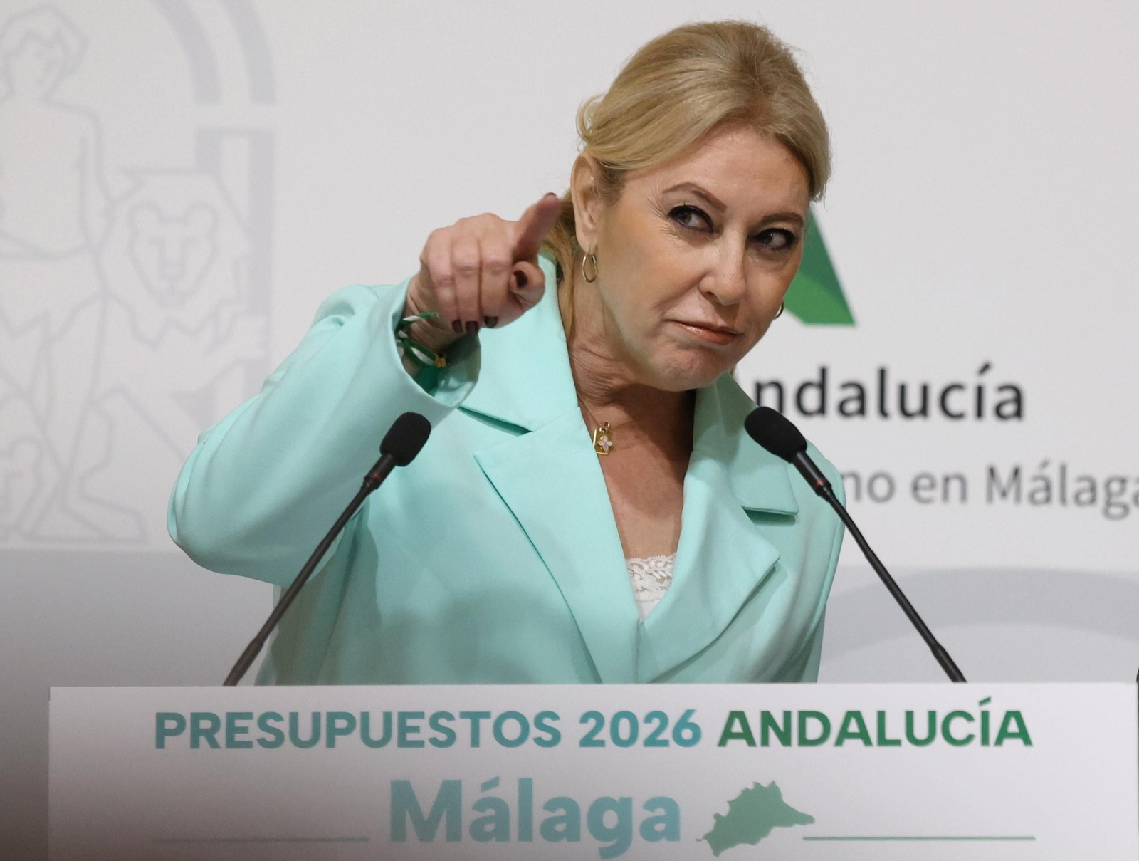 La consejera de Economía, Carolina España, el pasado jueves en Málaga.