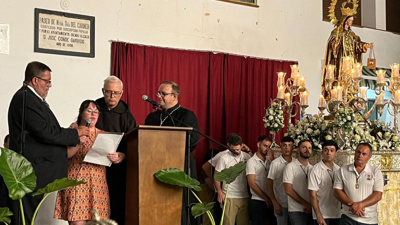 Actos de nombramiento de la Virgen del Carmen de Galaroza como Alcaldesa Honoraria y Perpetua.