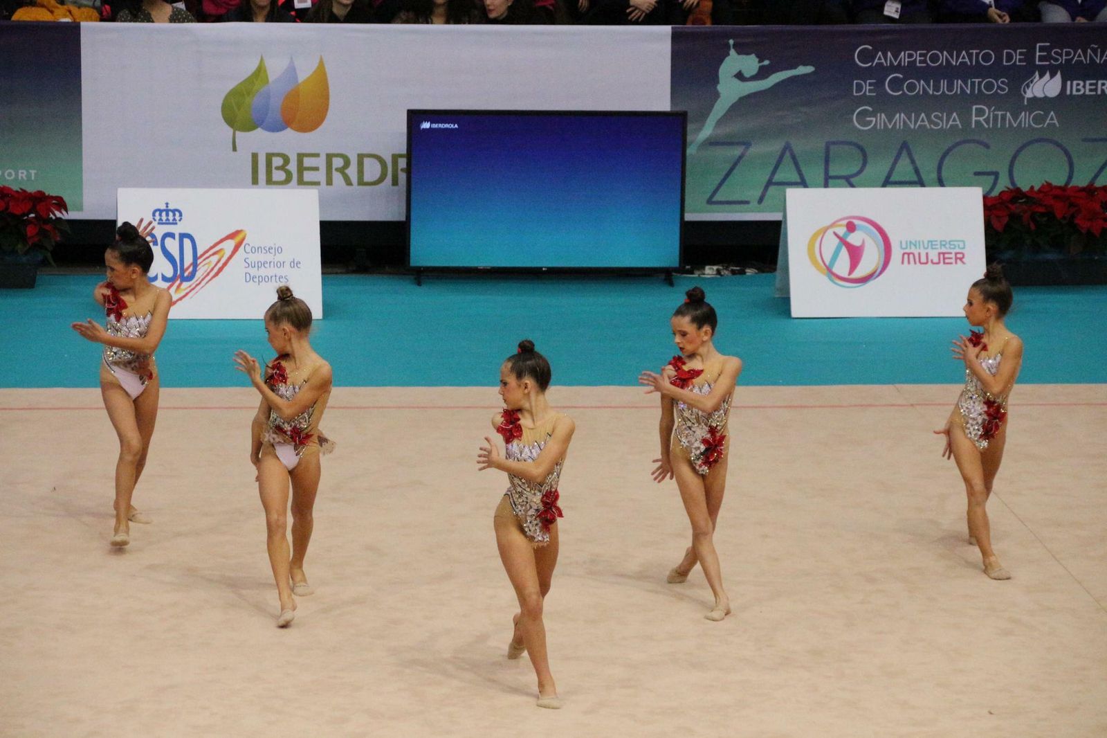 El quinteto del CGR San Fernando, en acción durante el Nacional de Zaragoza.