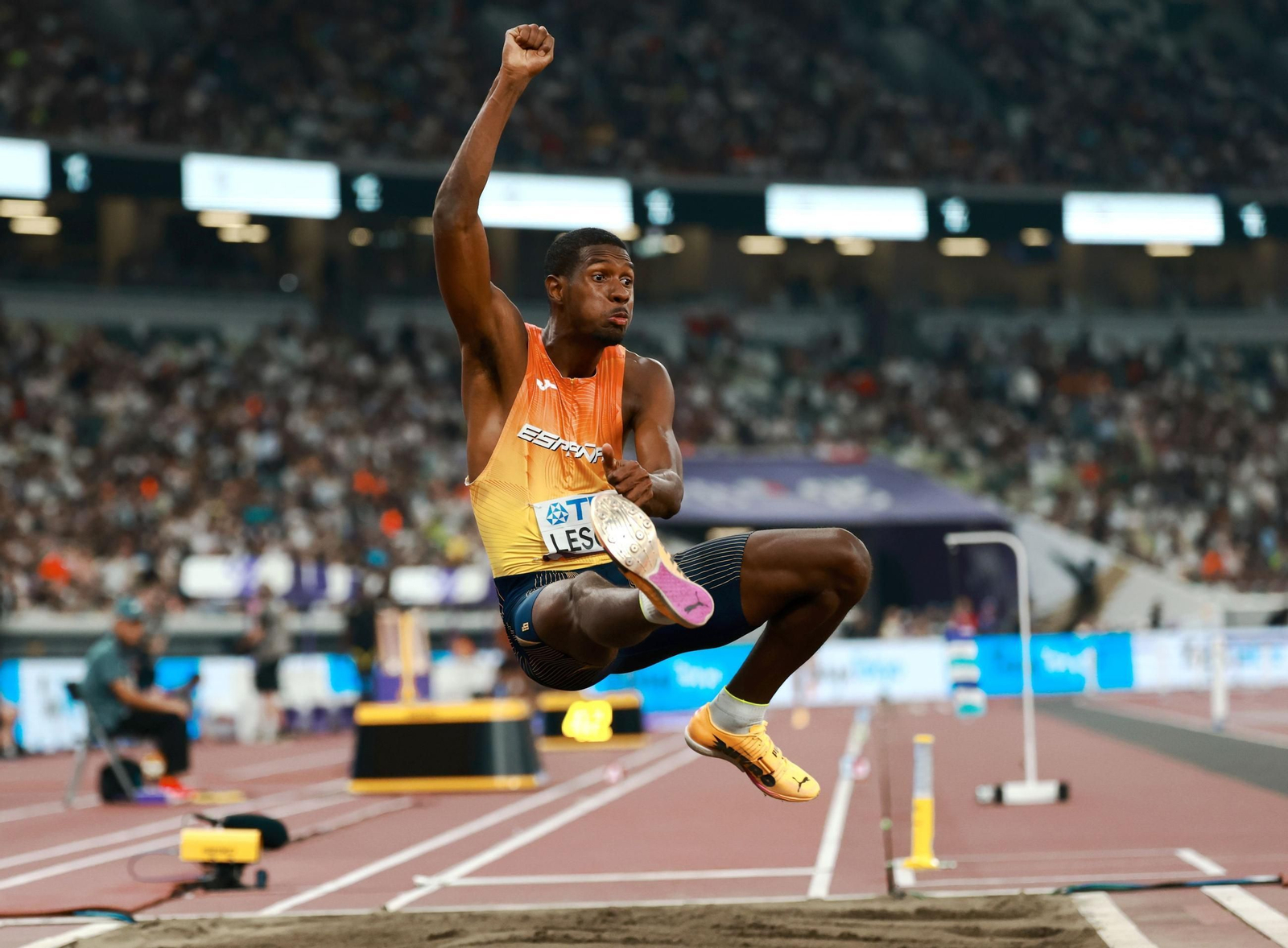 Las fotos de la lesión de Jordan Díaz y del resto de la jornada del Mundial de atletismo