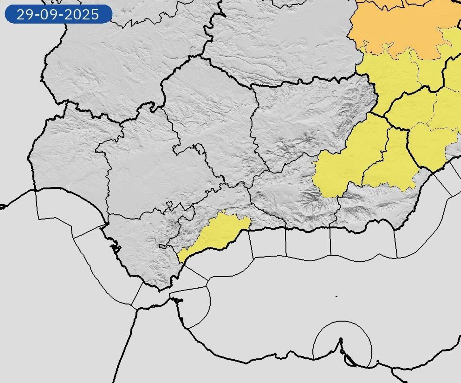 El aviso amarillo afecta a la Costa del Sol, pero no al Campo de Gibraltar