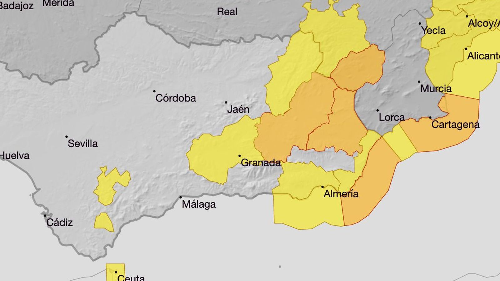Avisos en Andalucía para este viernes 6 de marzo