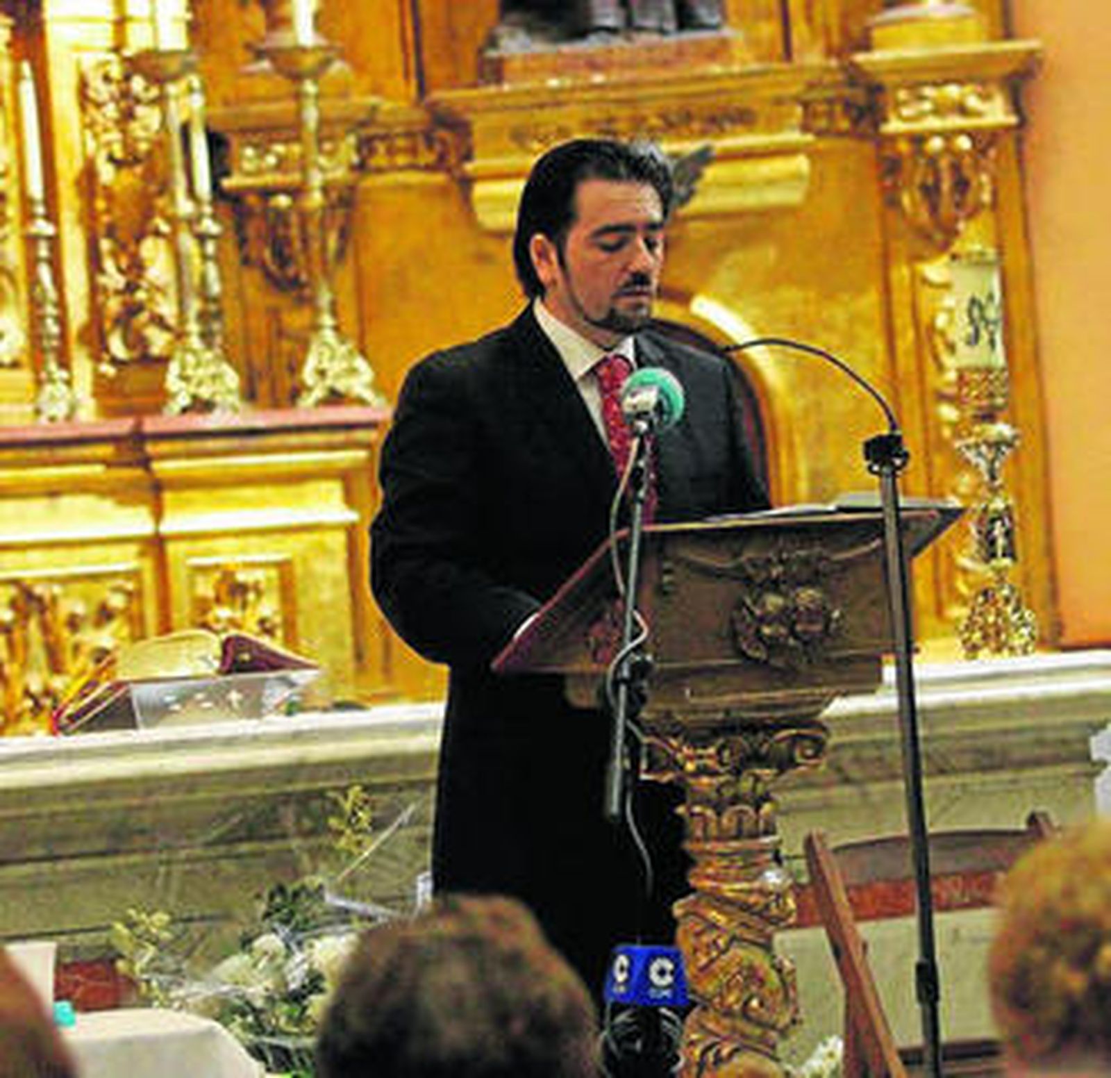 José David Muñoz Oliva, el viernes por la noche durante el pregón.
