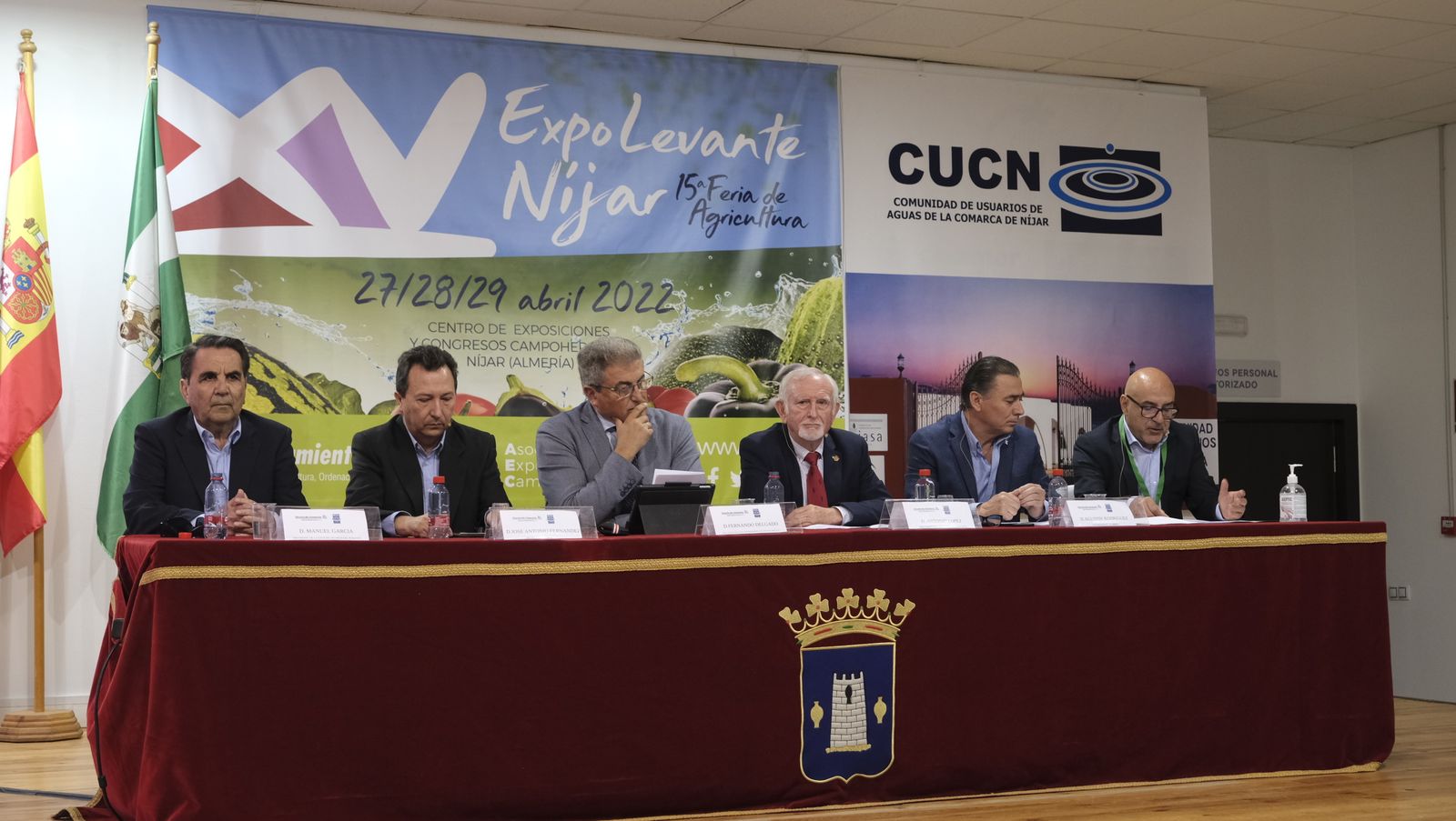Imágenes de las jornadas de la CUCN sobre el agua en la Expolevante de Níjar.