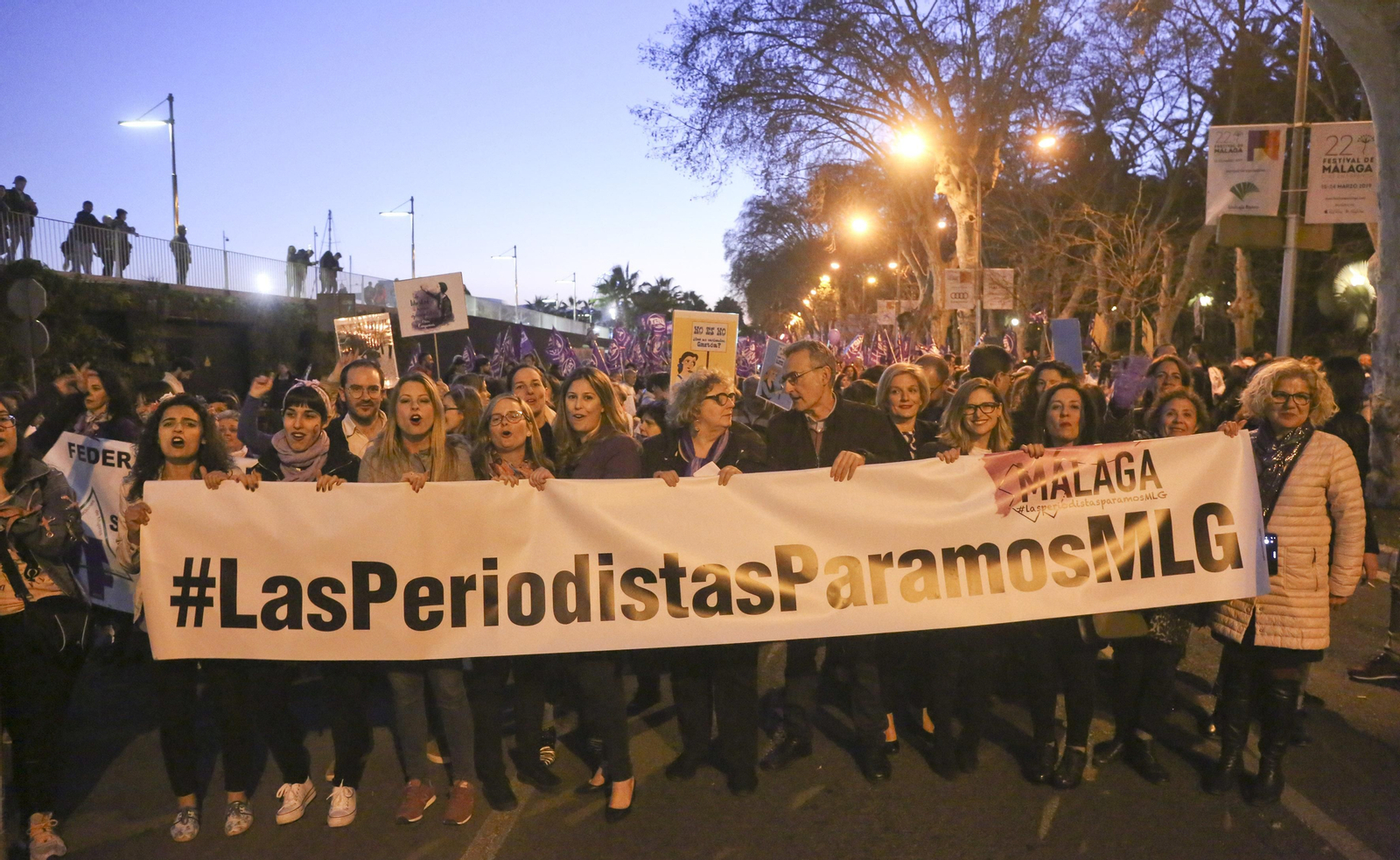 Las imágenes de la manifestación del Día de la Mujer en Málaga