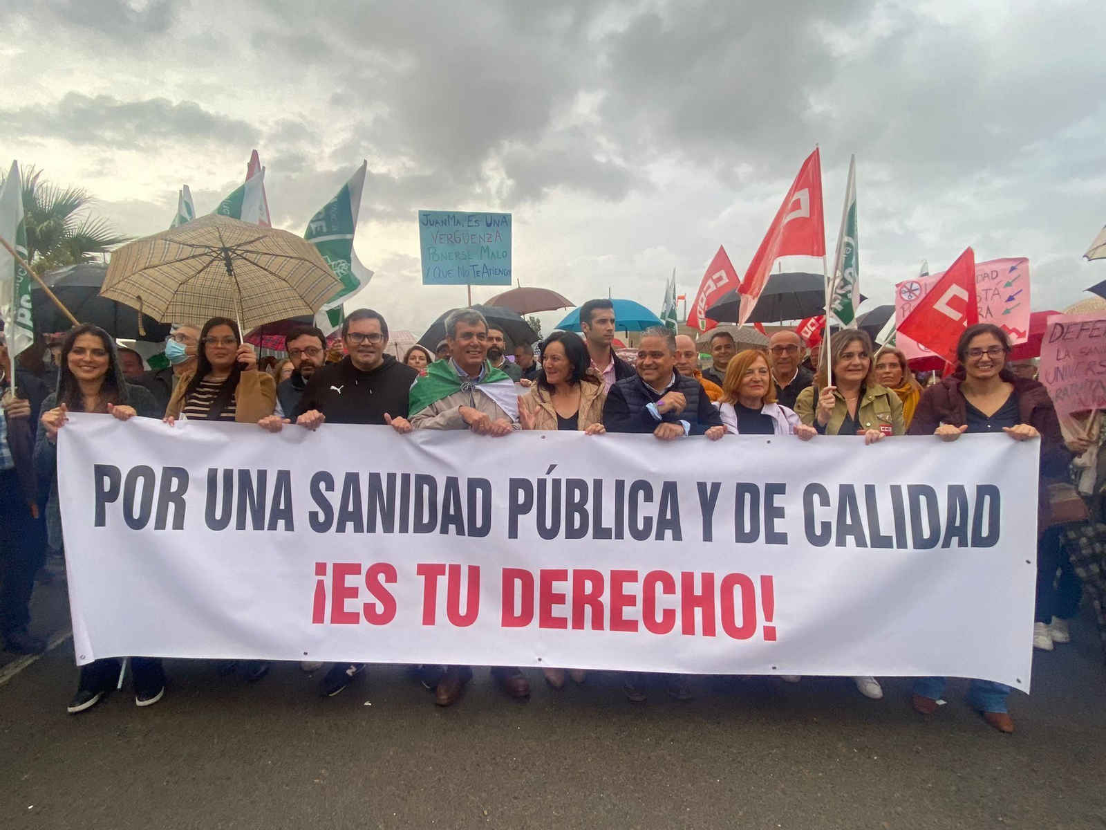 Cabecera de la manifestación celebrada en Palma del Río.