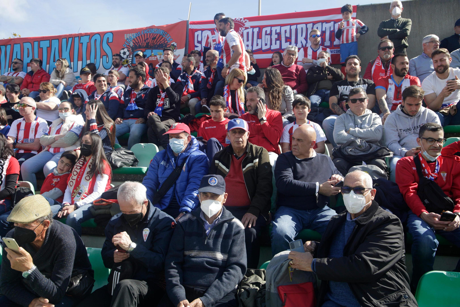 Ambiente de la afición del Algeciras CF en Sevilla