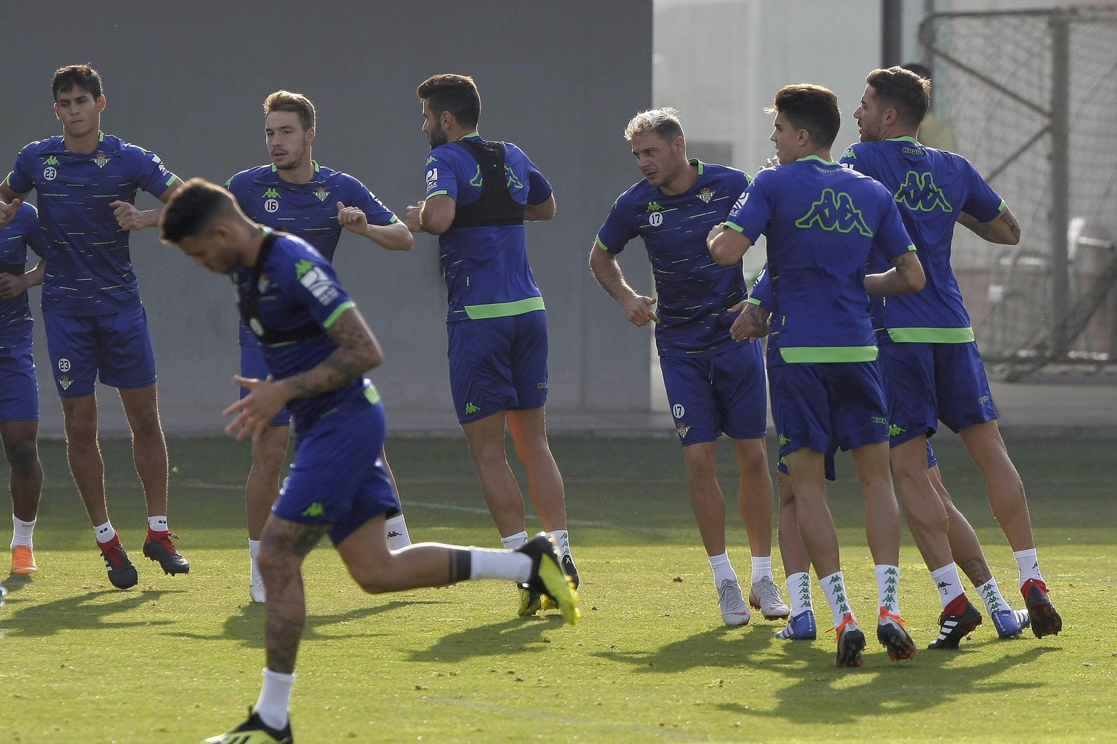 Joaquín, en la sesión matinal de ayer en la ciudad deportiva.