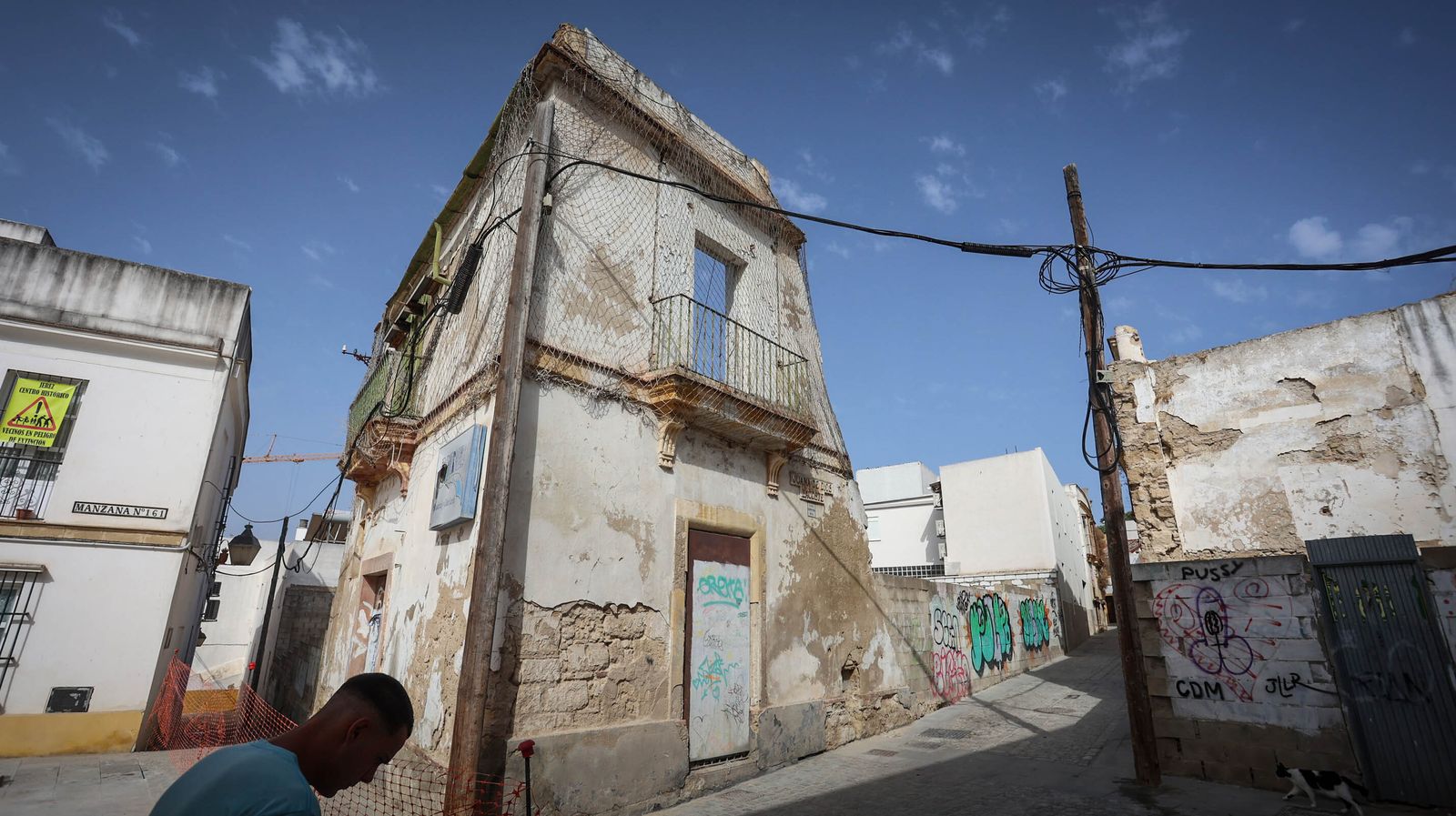 Las casas en ruinas de la calle Juana de Dios Lacoste en Jerez