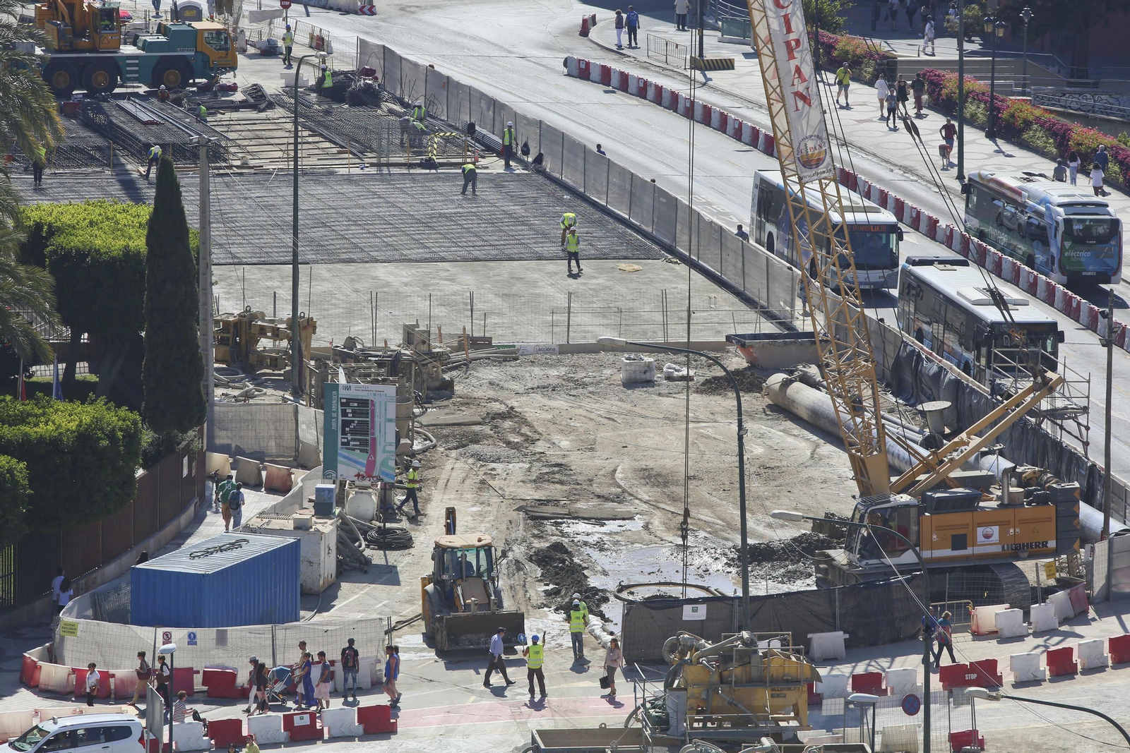 Fotos de los restos arqueológicos encontrados en la obra del Metro de Málaga
