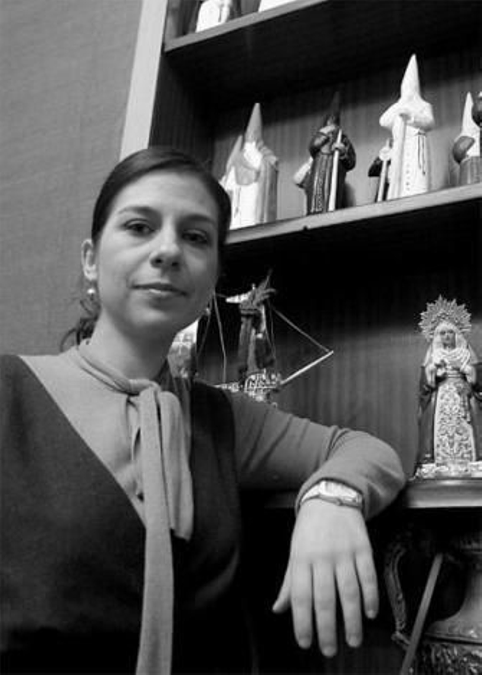 María de los Ángeles, en la casa hermandad de La Borriquita.