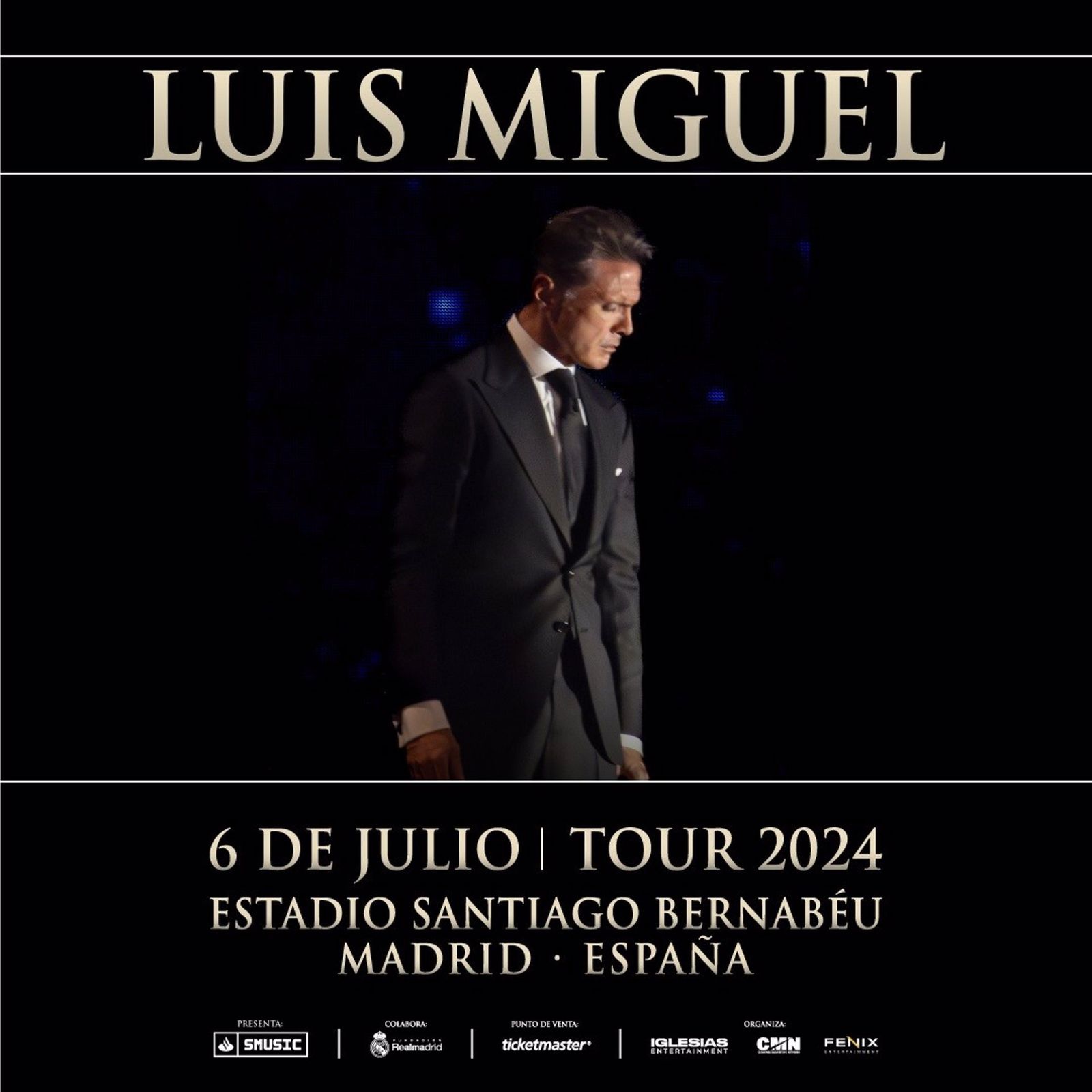 Cartel para el concierto de Luis Miguel