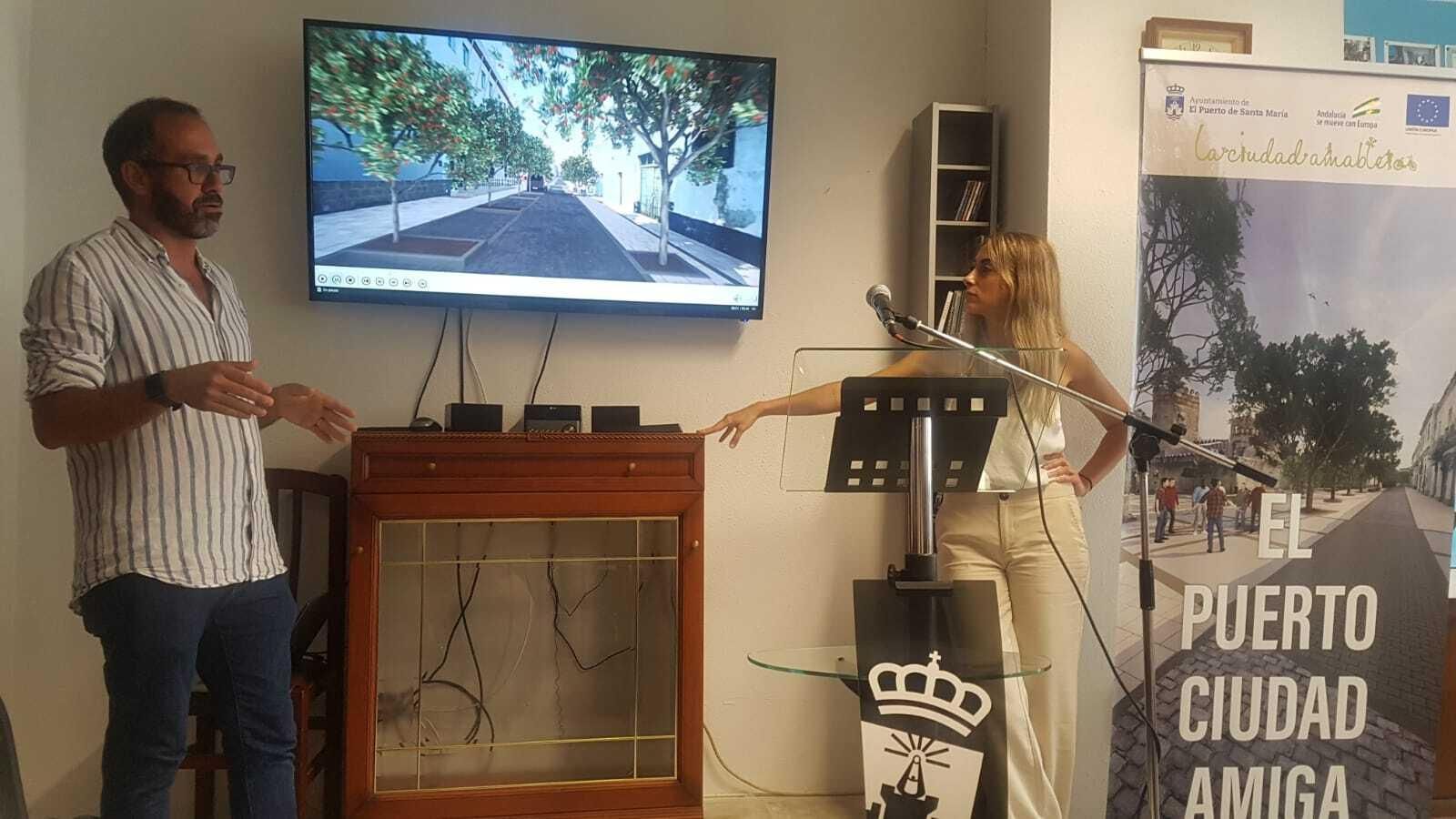 El ingeniero del área de Urbanismo, Jesús Sevilla, durante la presentación del proyecto a los vecinos. El ingeniero del área de Urbanismo, Jesús Sevilla, durante la presentación del proyecto a los vecinos.