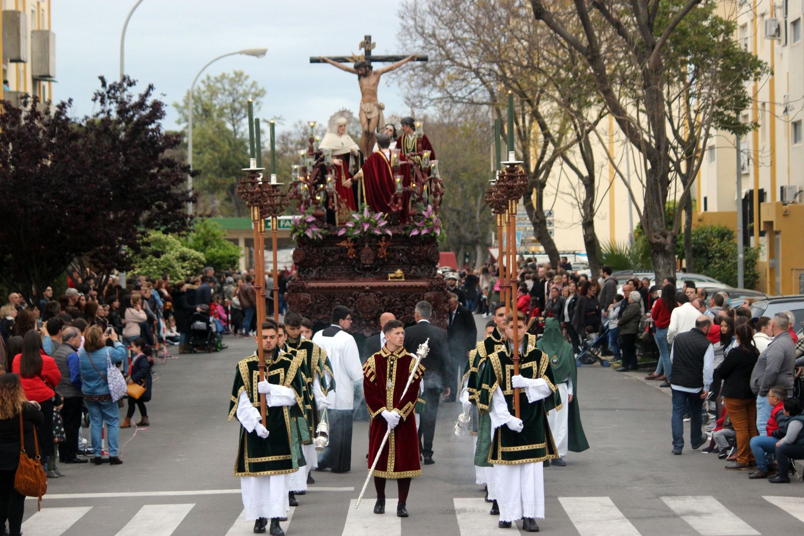 Salida procesional de la Hermandad de la Vera-Cruz, en una imagen de archivo