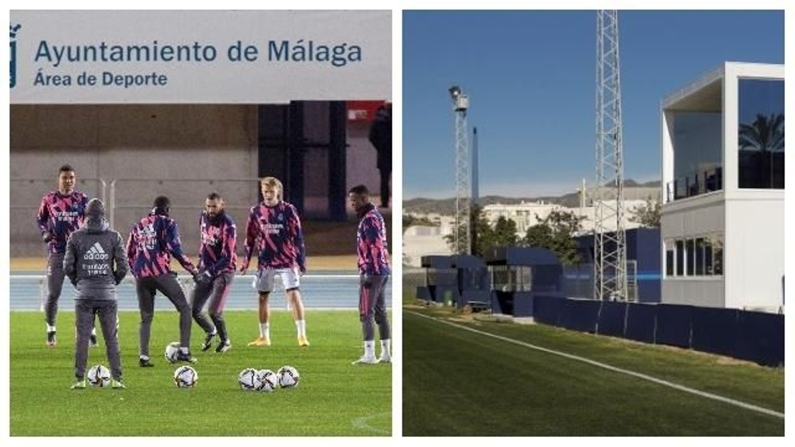 El Ciudad para el Real Madrid y el campo de la Federación para el Málaga CF