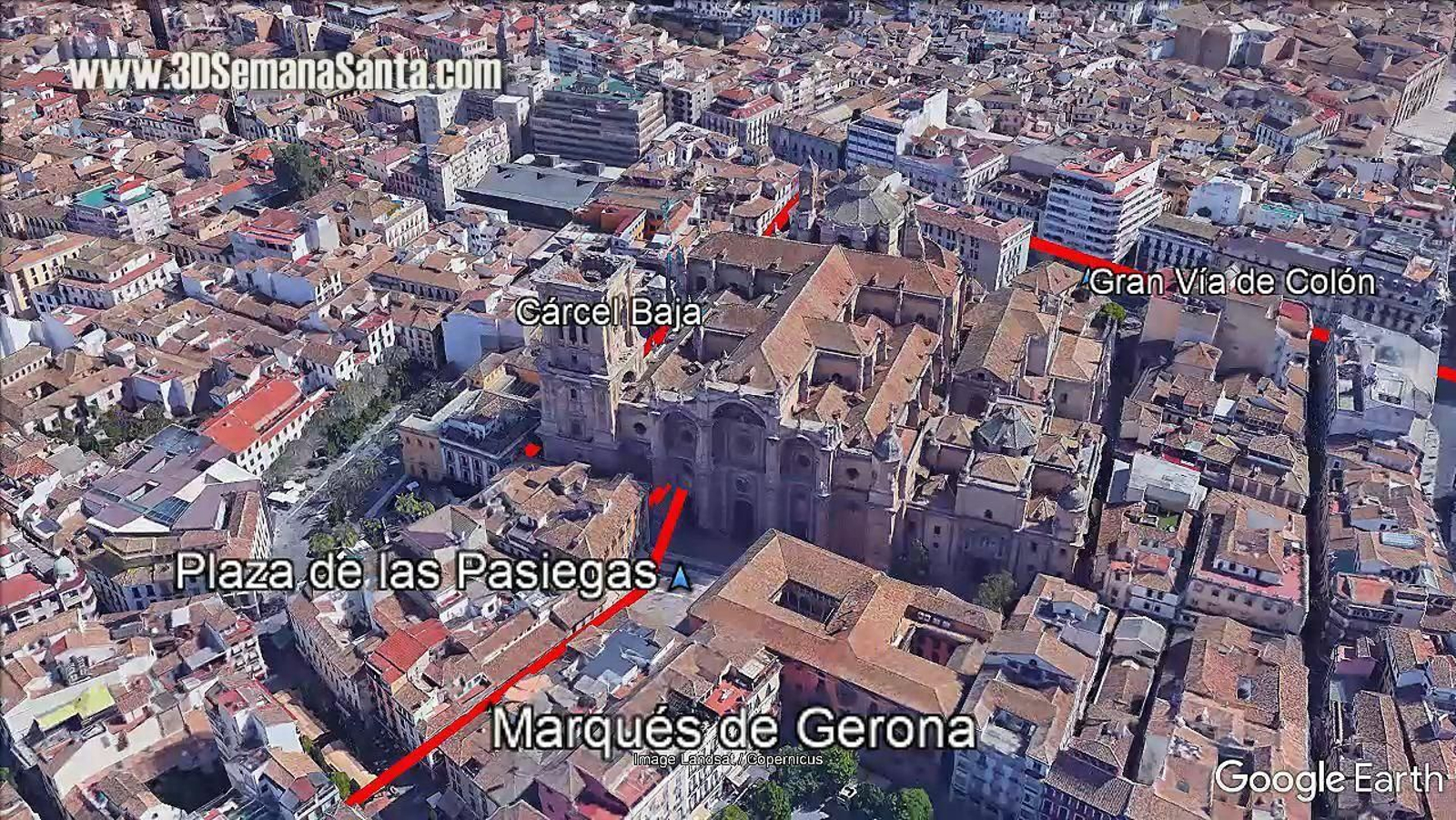 Captura del final del recorrido recreado en el vídeo.