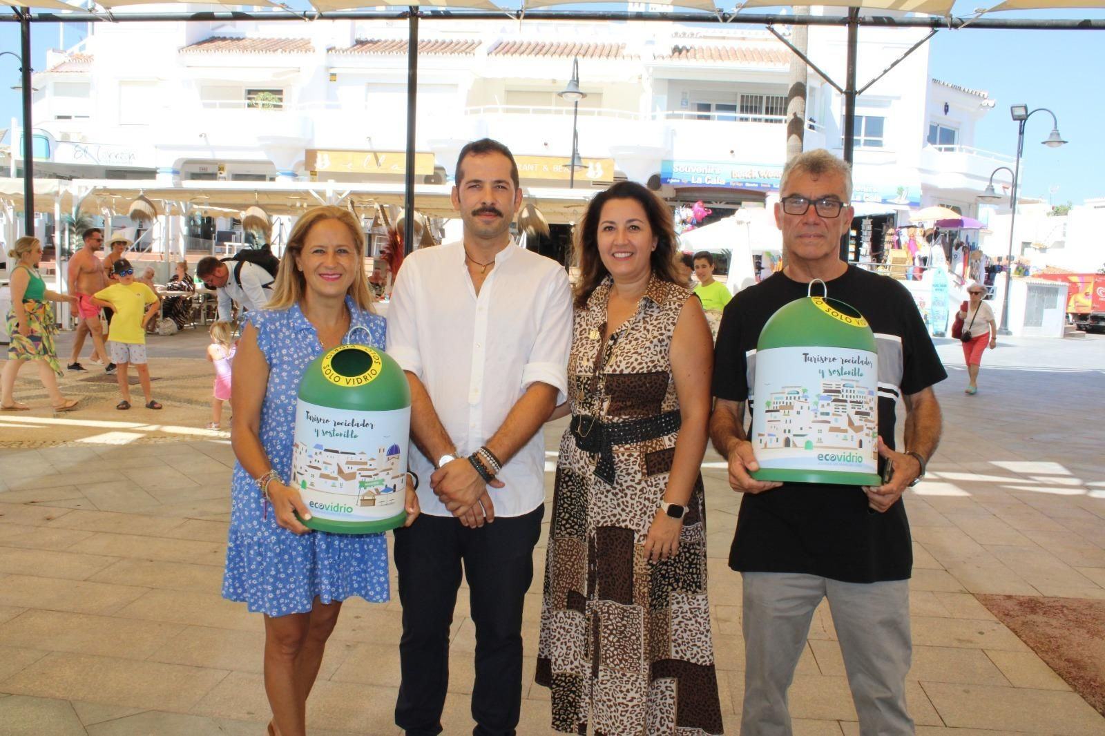 La presentación de la campaña de Ecovidrio en Mijas.