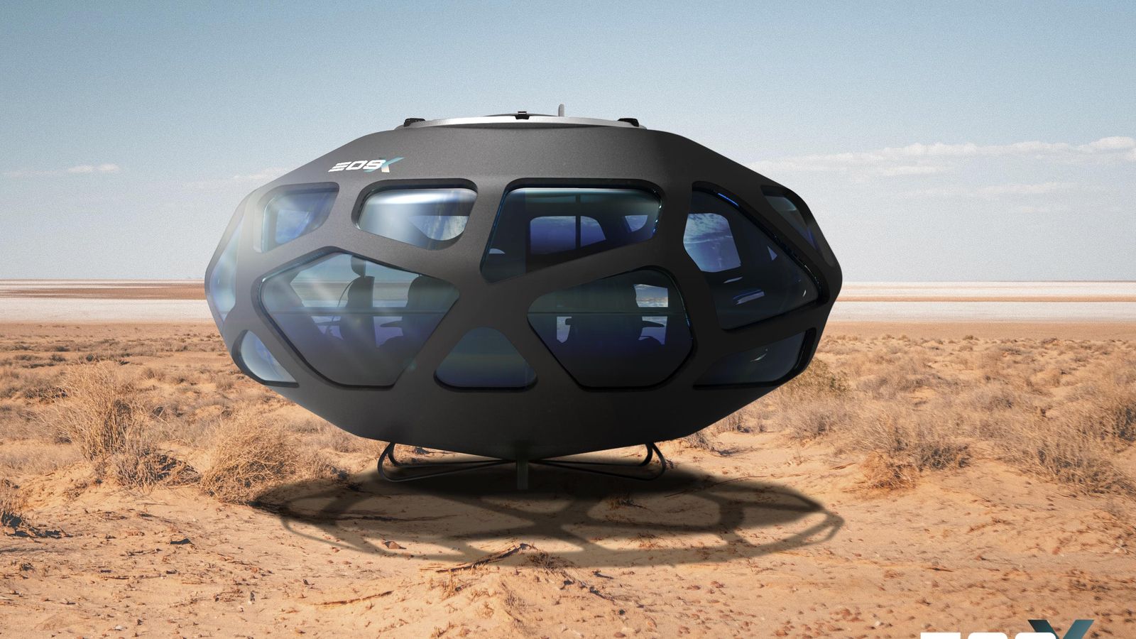 Una recreación de una nave de EOS X Space