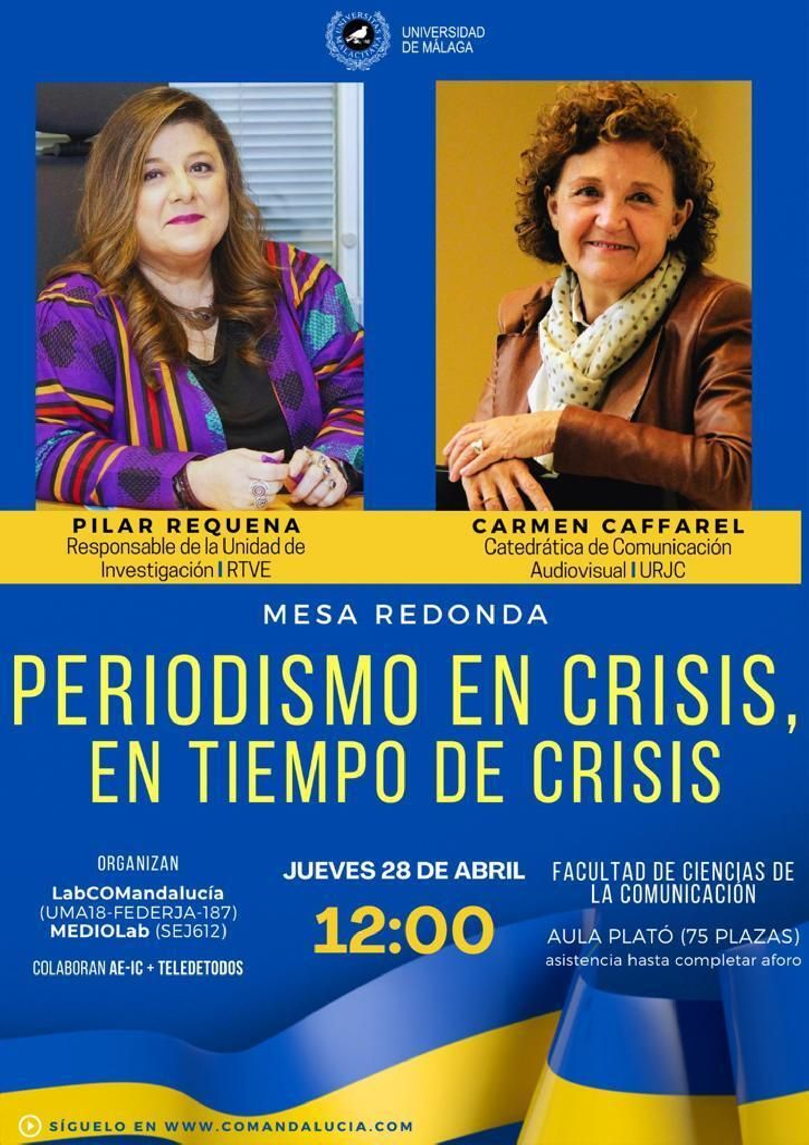 Pilar Requena y Carmen Caffarel estarán en la UMA este jueves.