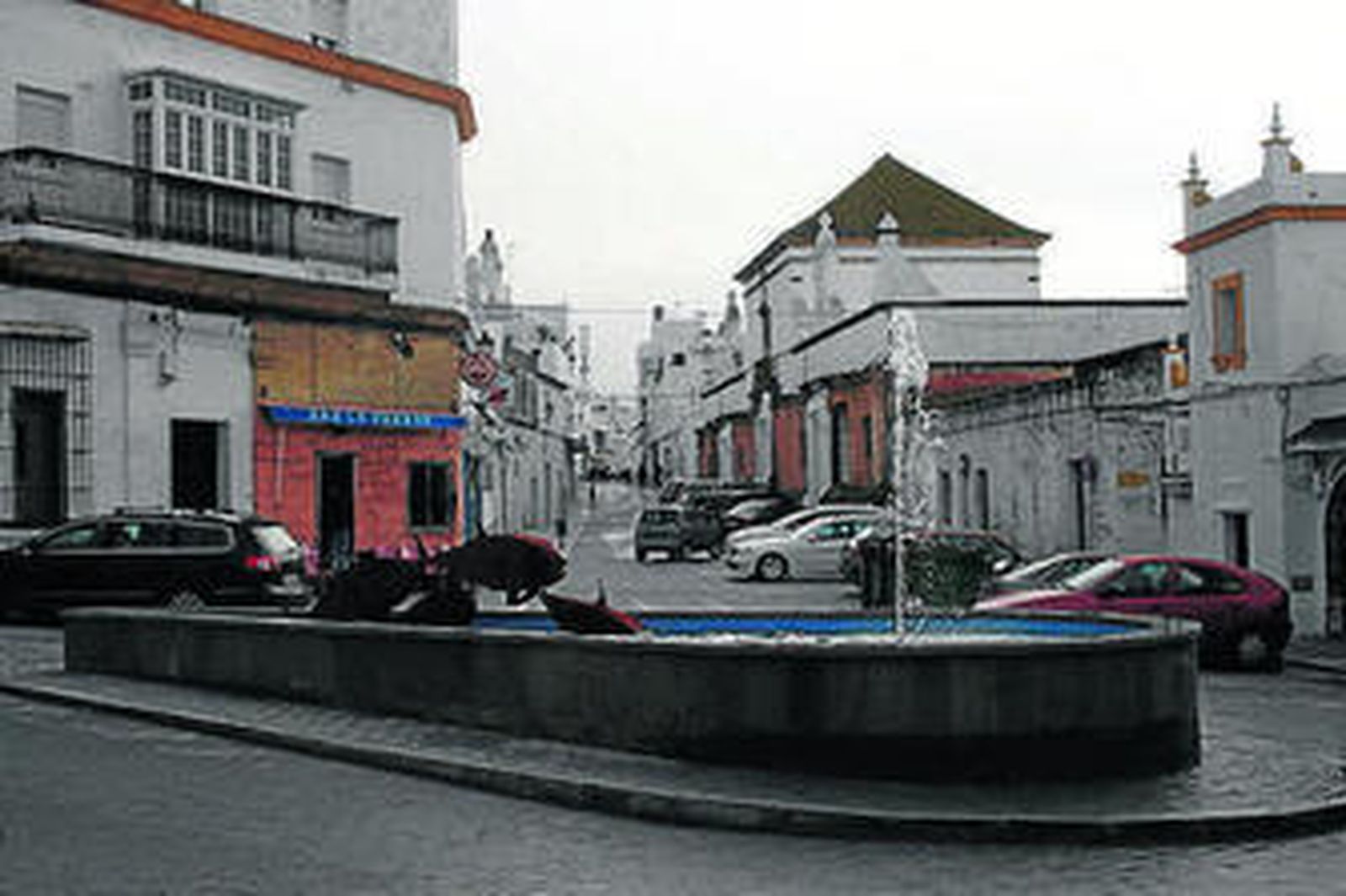 Aspecto que presenta la nueva fuente con los ejemplares de atún.